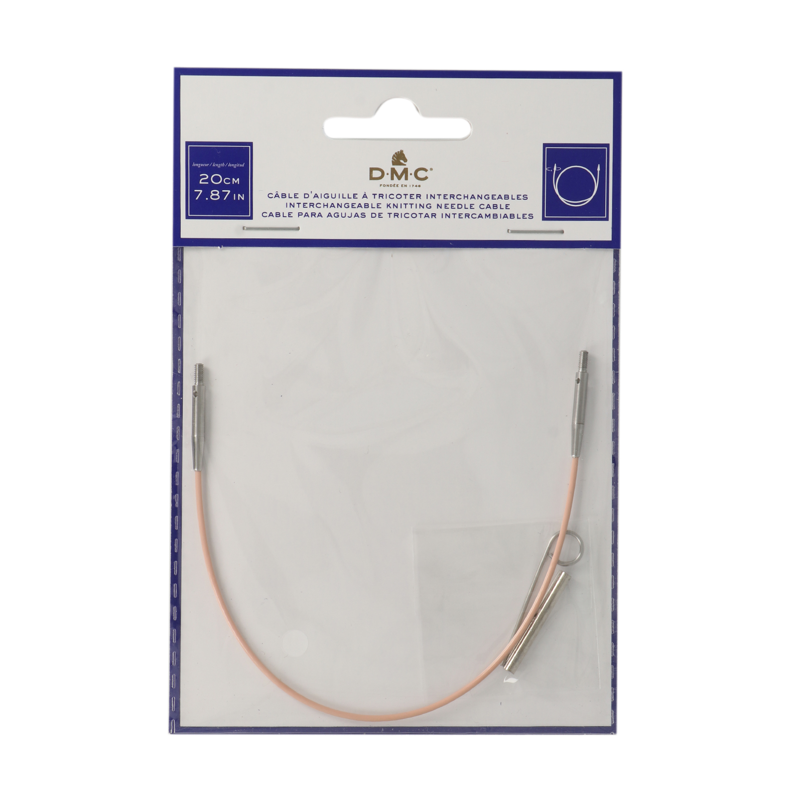 interchangeable needles cables dmc - rose gold 20cm | 1pc