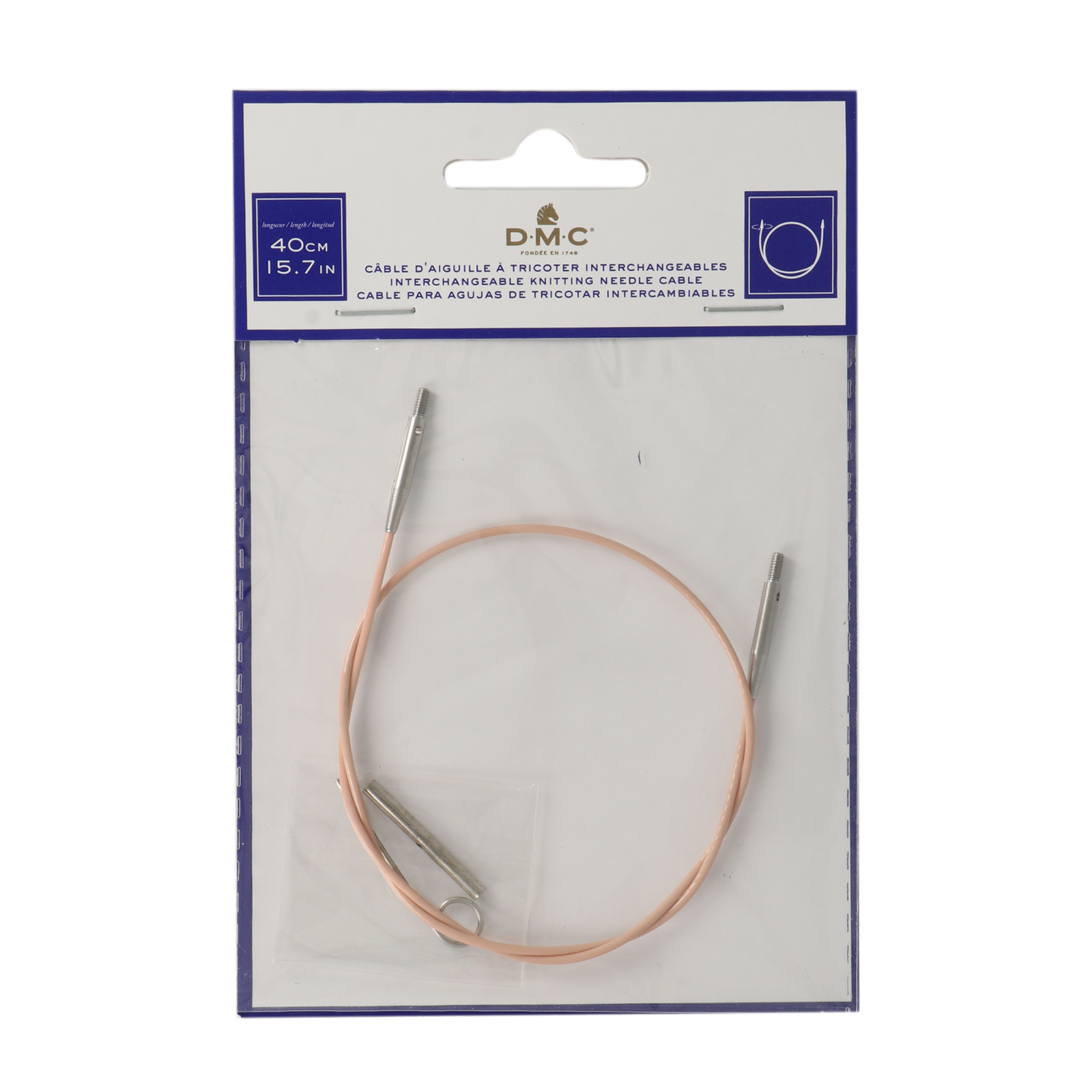 interchangeable needles cables dmc - rose gold 40cm | 1pc