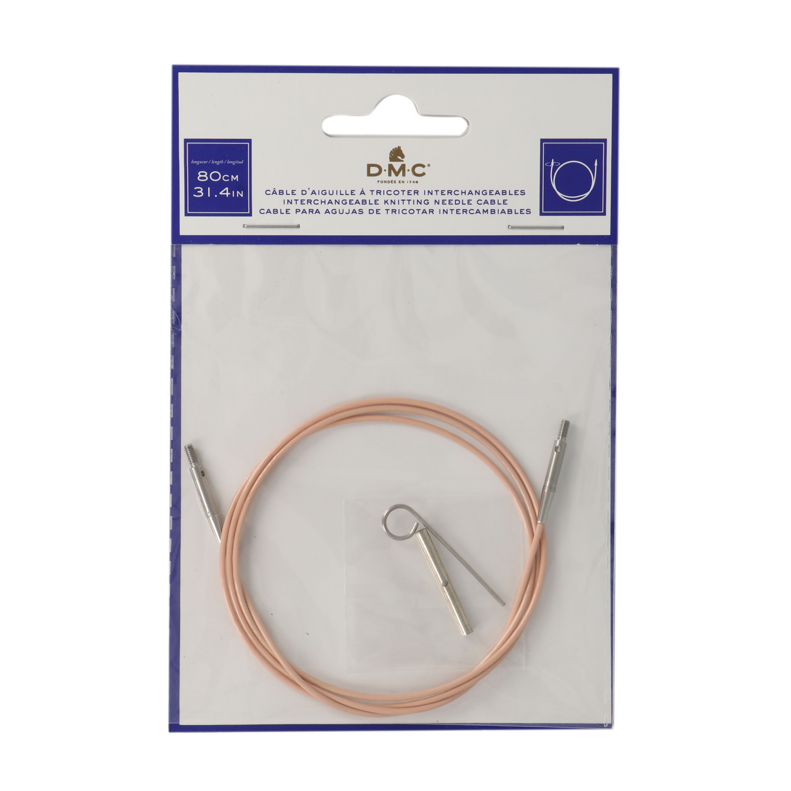 interchangeable needles cables dmc - rose gold 80cm | 1pc