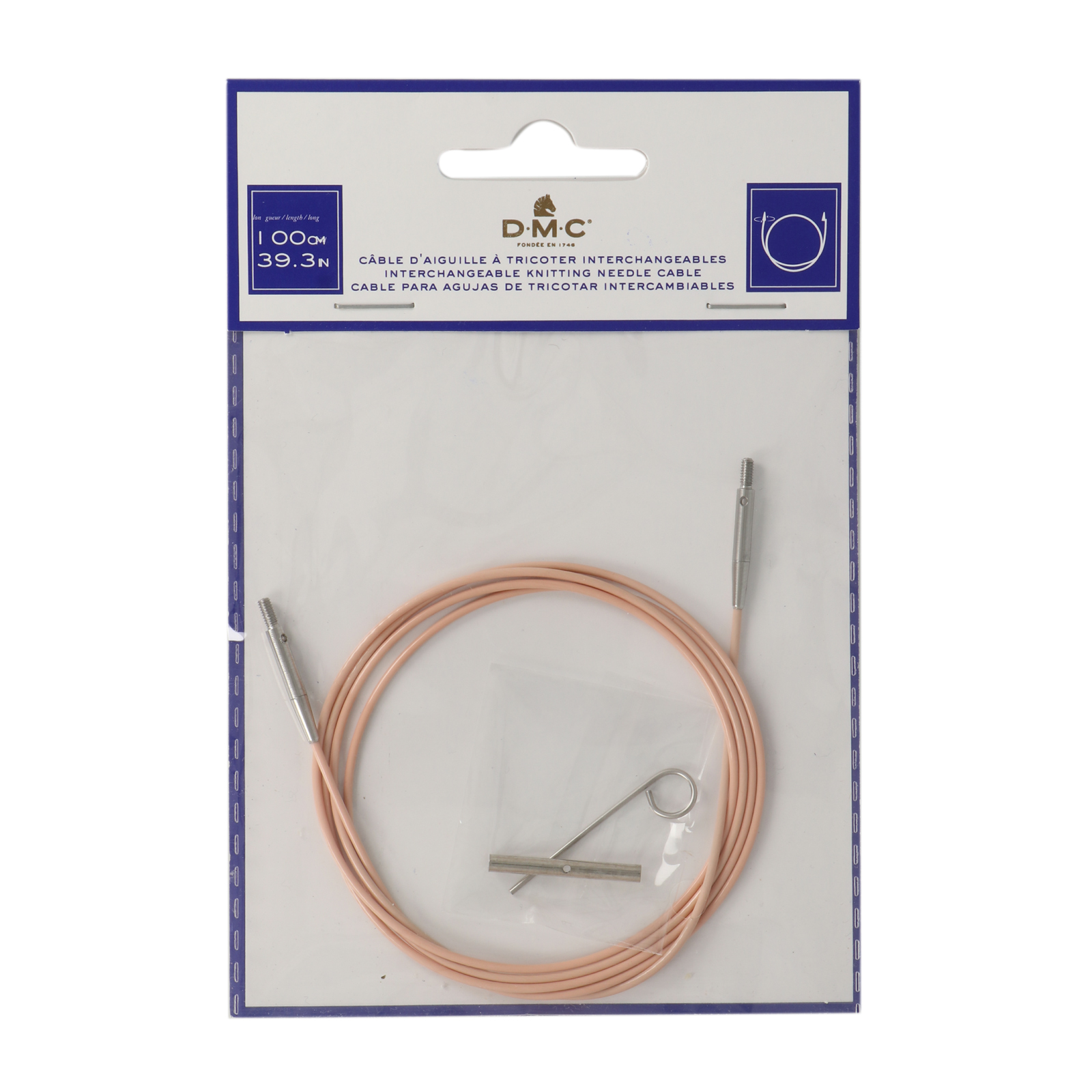 interchangeable needles cables dmc - rose gold 100cm | 1pc