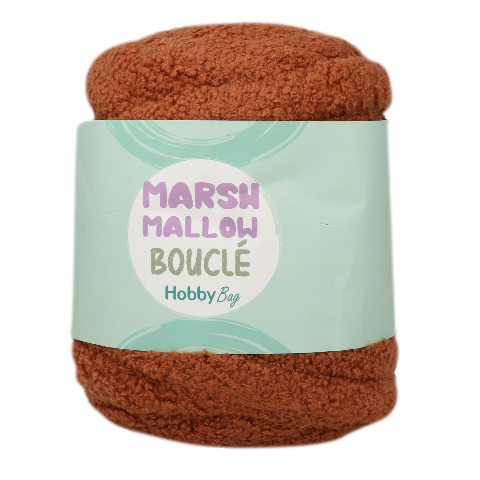 hobbybag marshmallow bouclé - brown caramel - 500gr (22mt) | 1pc