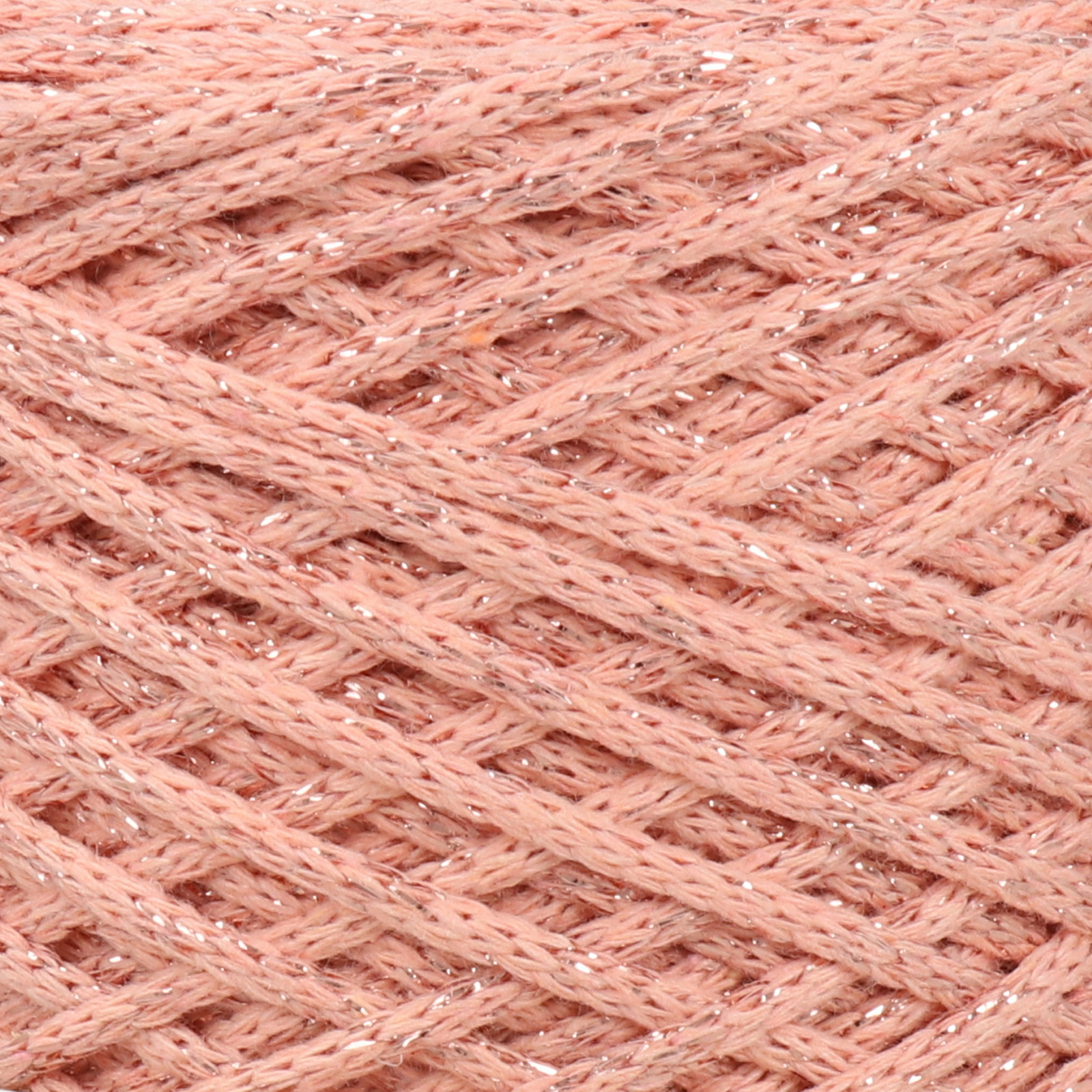 eco vita 4 dmc metallic pink (042) recycled cotton cord - 250gr (200mt) | 1pc