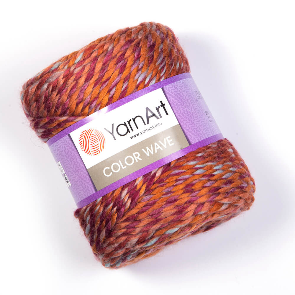 yarnart color wave - orange juice (119) - 200gr (160mt) | 1pc