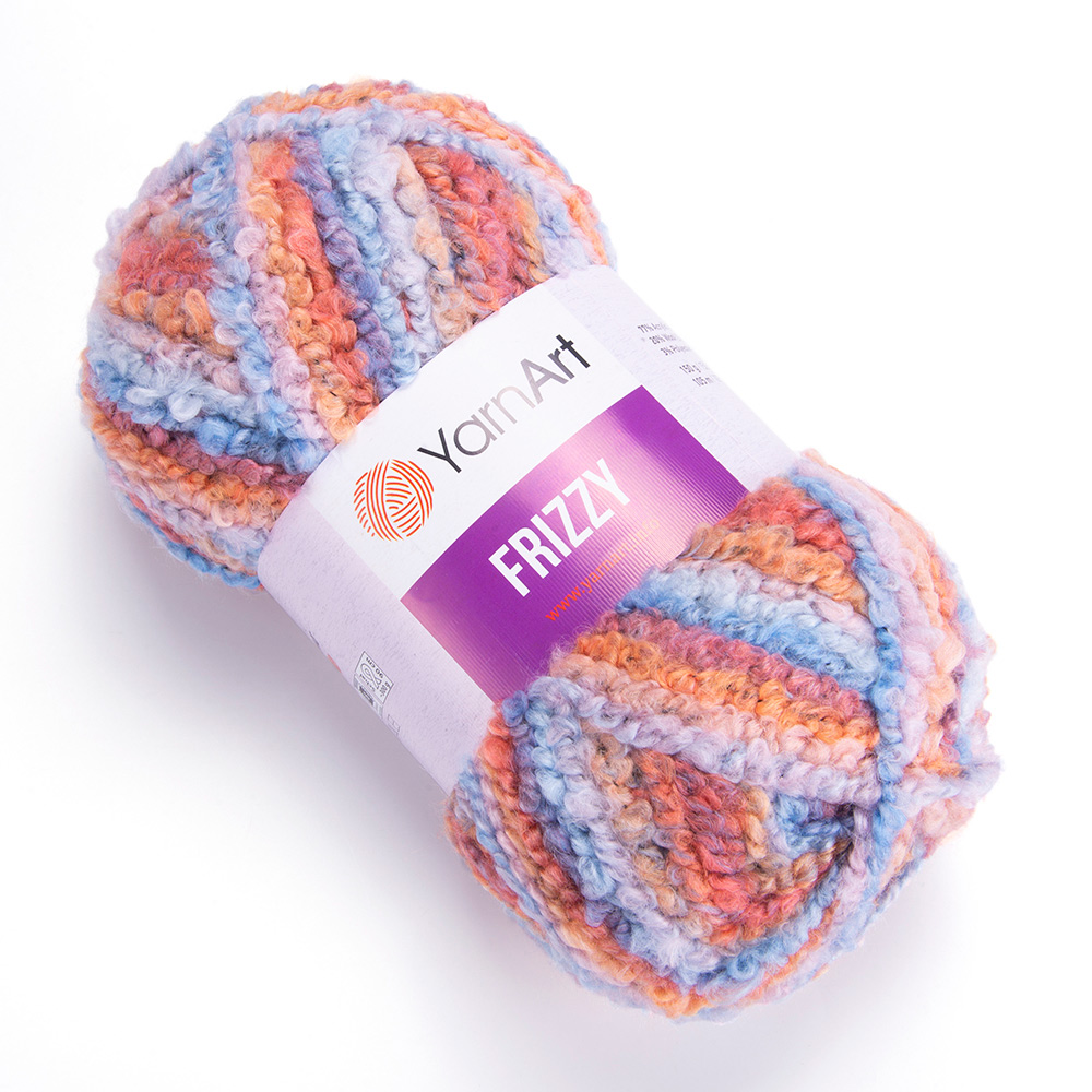 YarnArt Frizzy - Sunrise (410) Multicolour - Acrylic and Wool Yarn - Ball of 150gr (105mt)