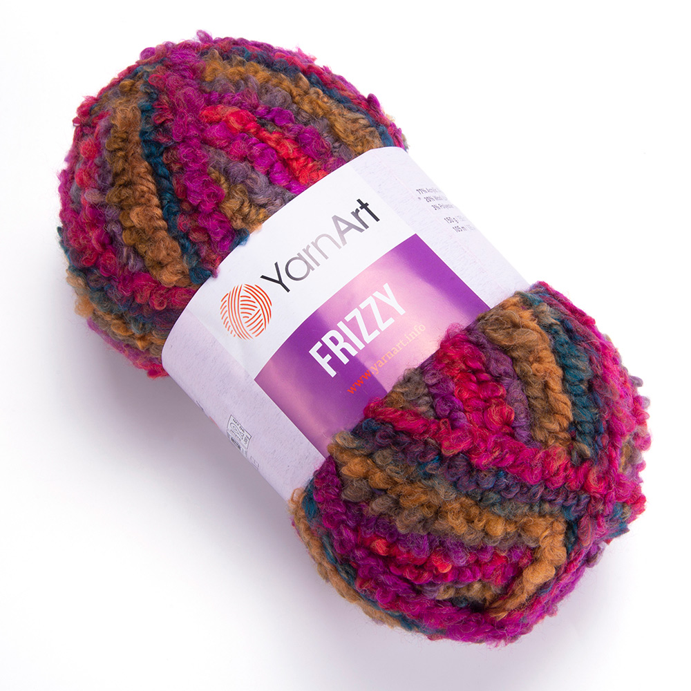 YarnArt Frizzy - Berry (414) Multicolour - Acrylic and Wool Yarn - Ball of 150gr (105mt)
