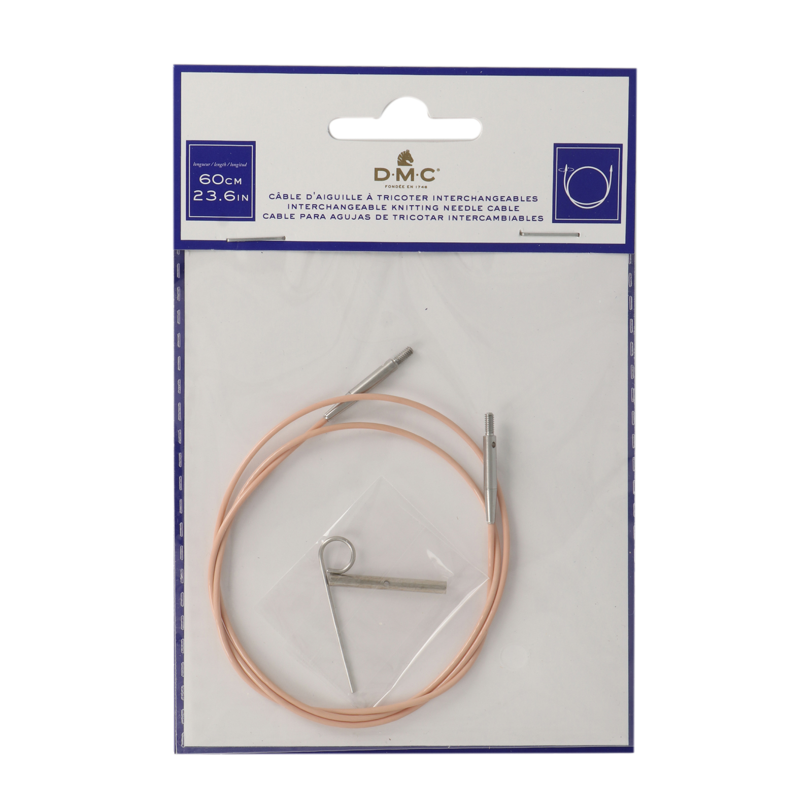 interchangeable needles cables dmc - rose gold 60cm | 1pc