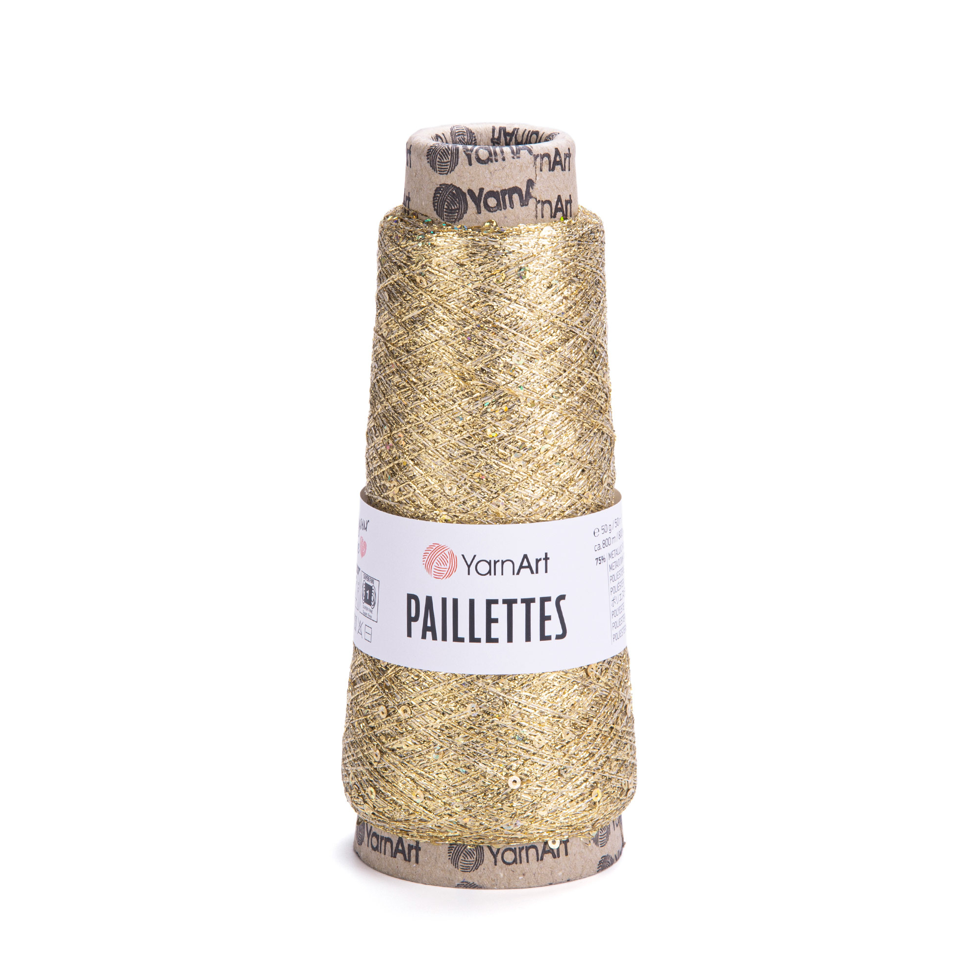 yarnart paillettes - gold (8002) - 50gr (800mt) | 1pc