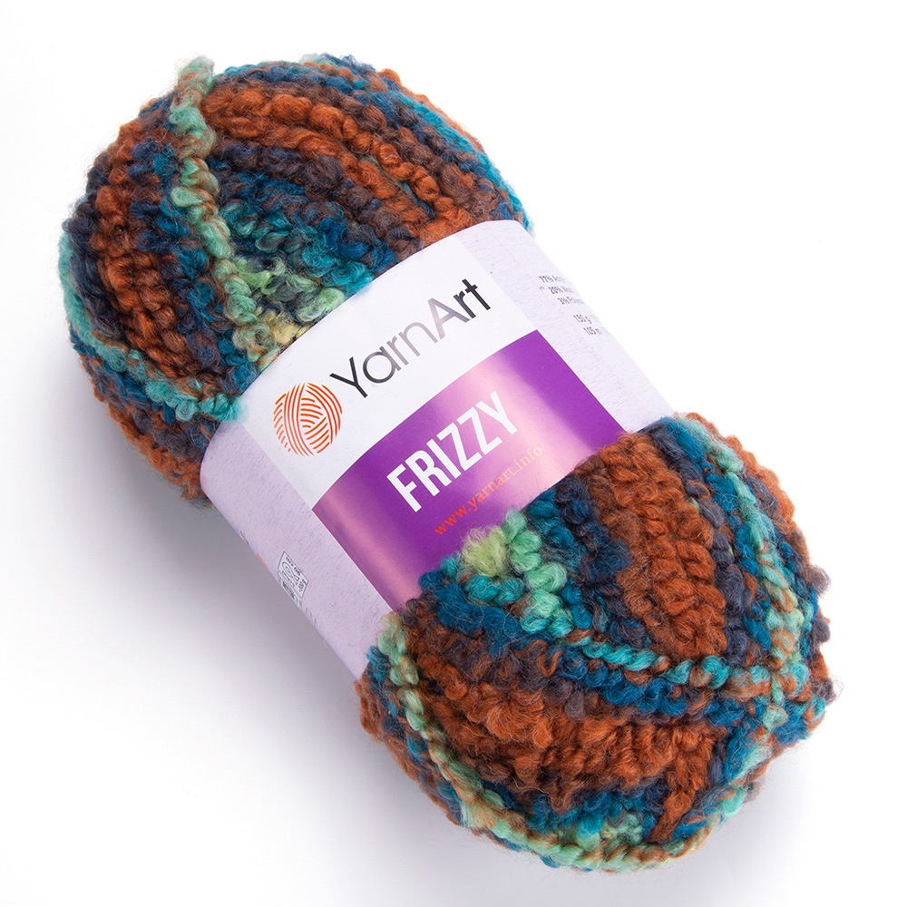 YarnArt Frizzy - Sea Foam (419) Multicolour - Acrylic and Wool Yarn - Ball of 150gr (105mt)