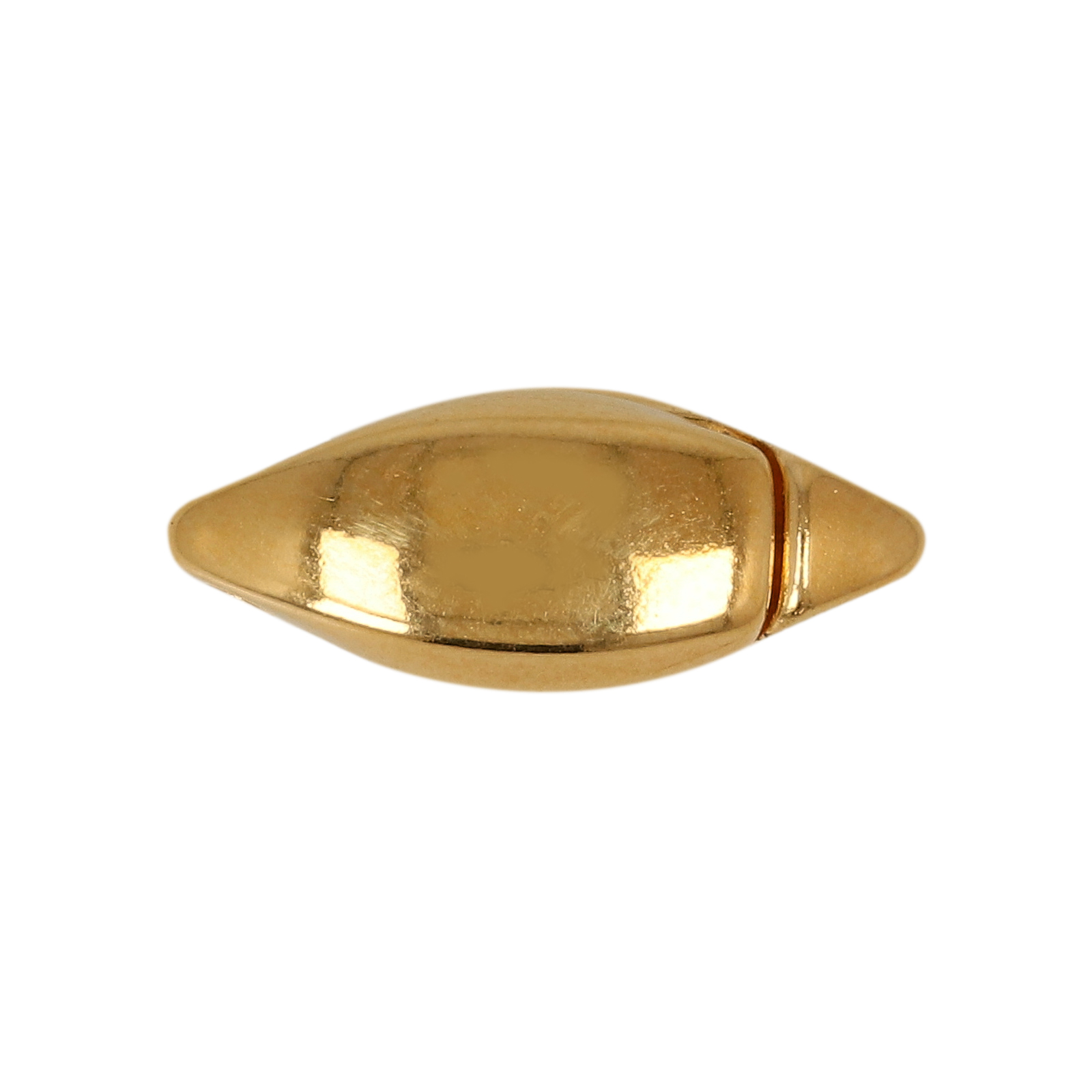 gold plated magnetic clasp navette 18x7mm | 1pc