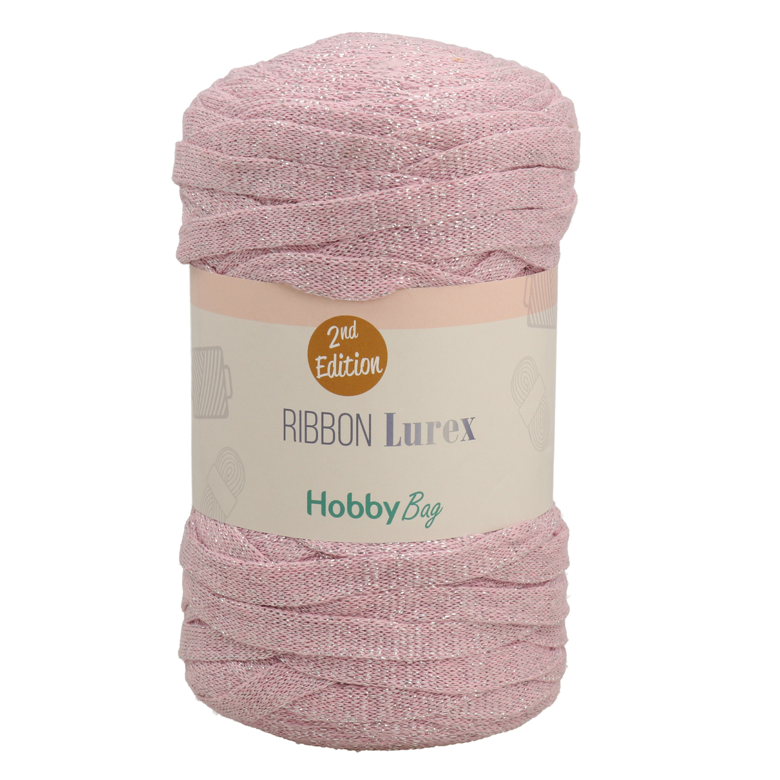 hobbybag ribbon lurex 2nd - lavender/silver - 250gr (110mt) | 1pc