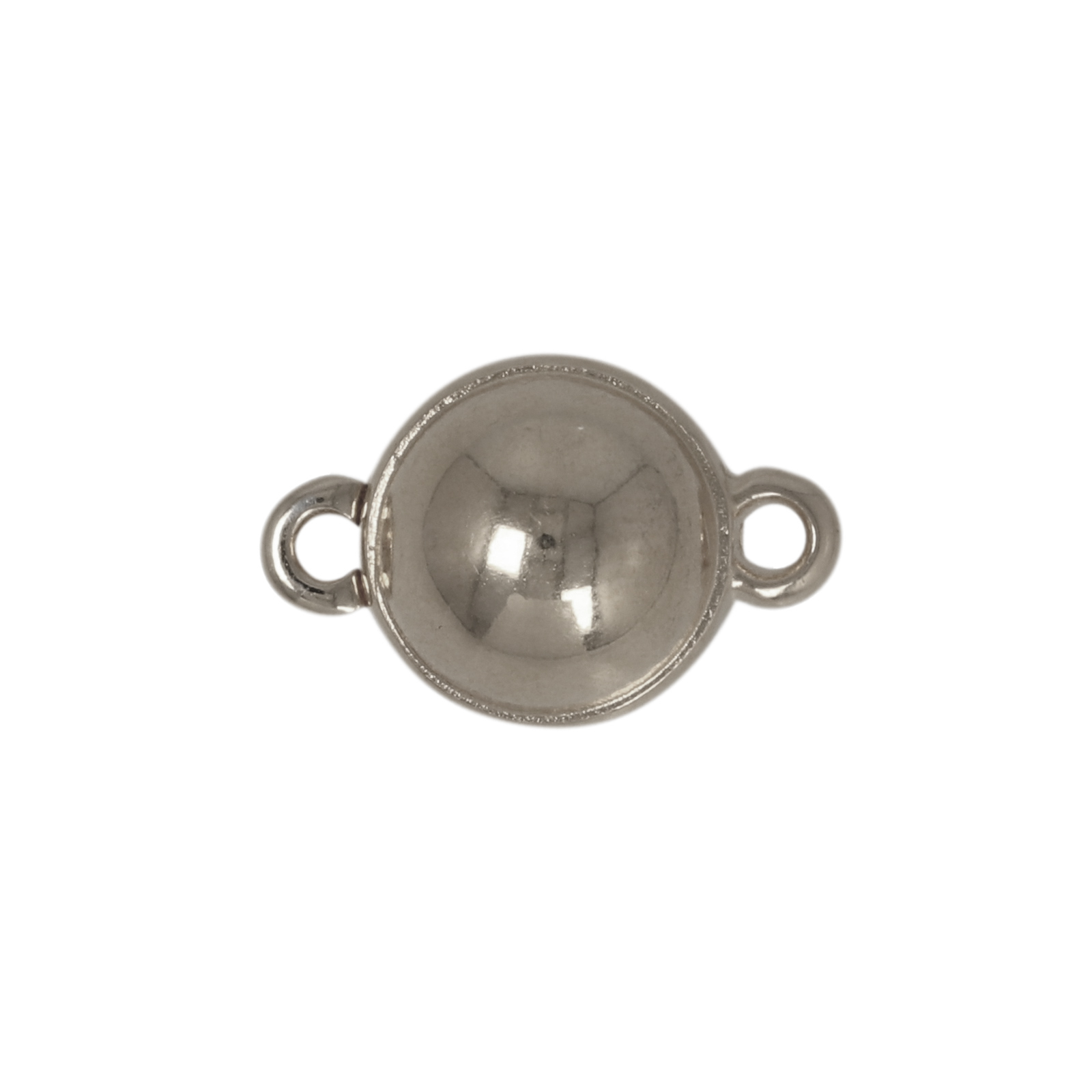 antique silver plated magnetic clasp ball 10mm | 1pc