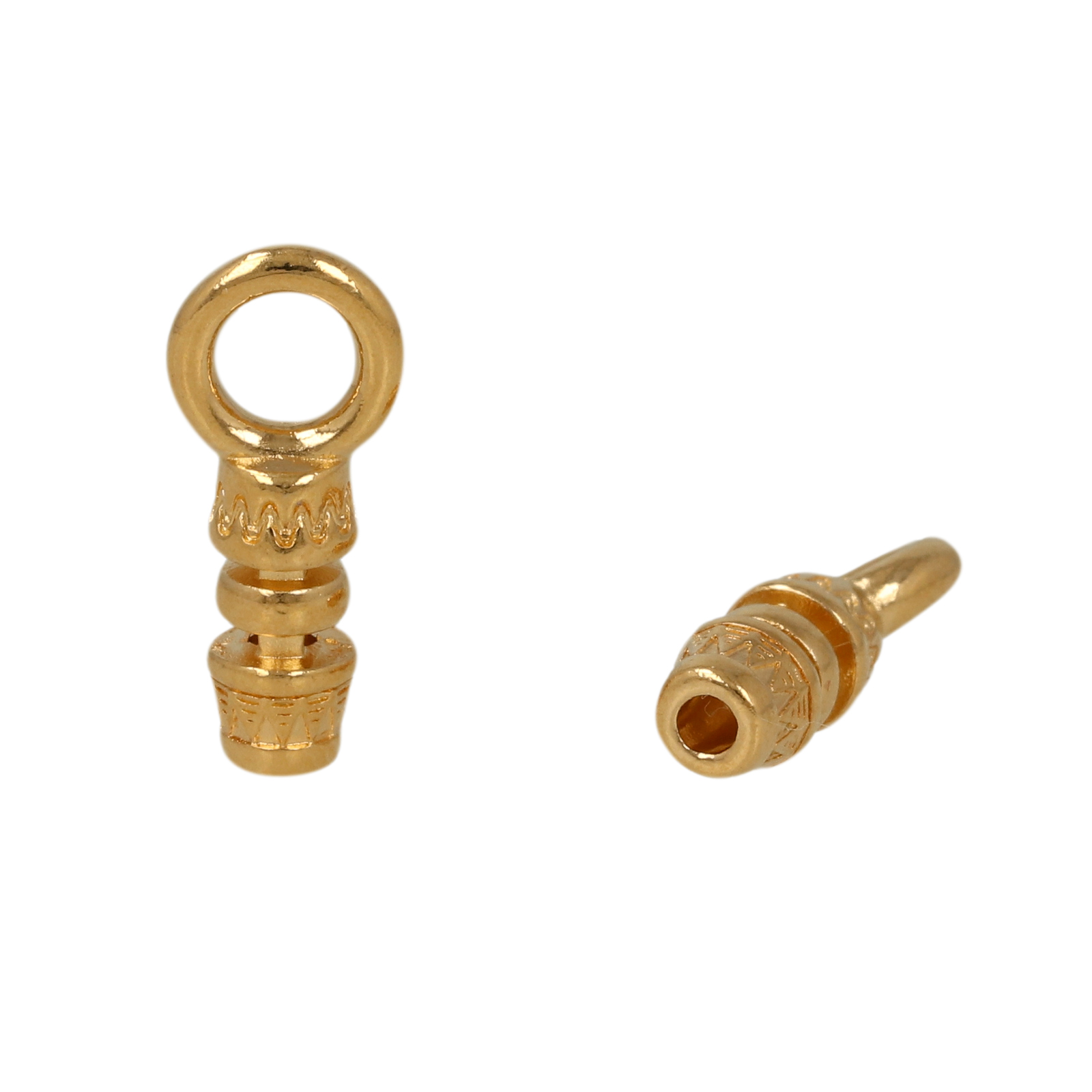 endkappe vergoldet 17x5mm (2mm innendurchmesser) | 2st