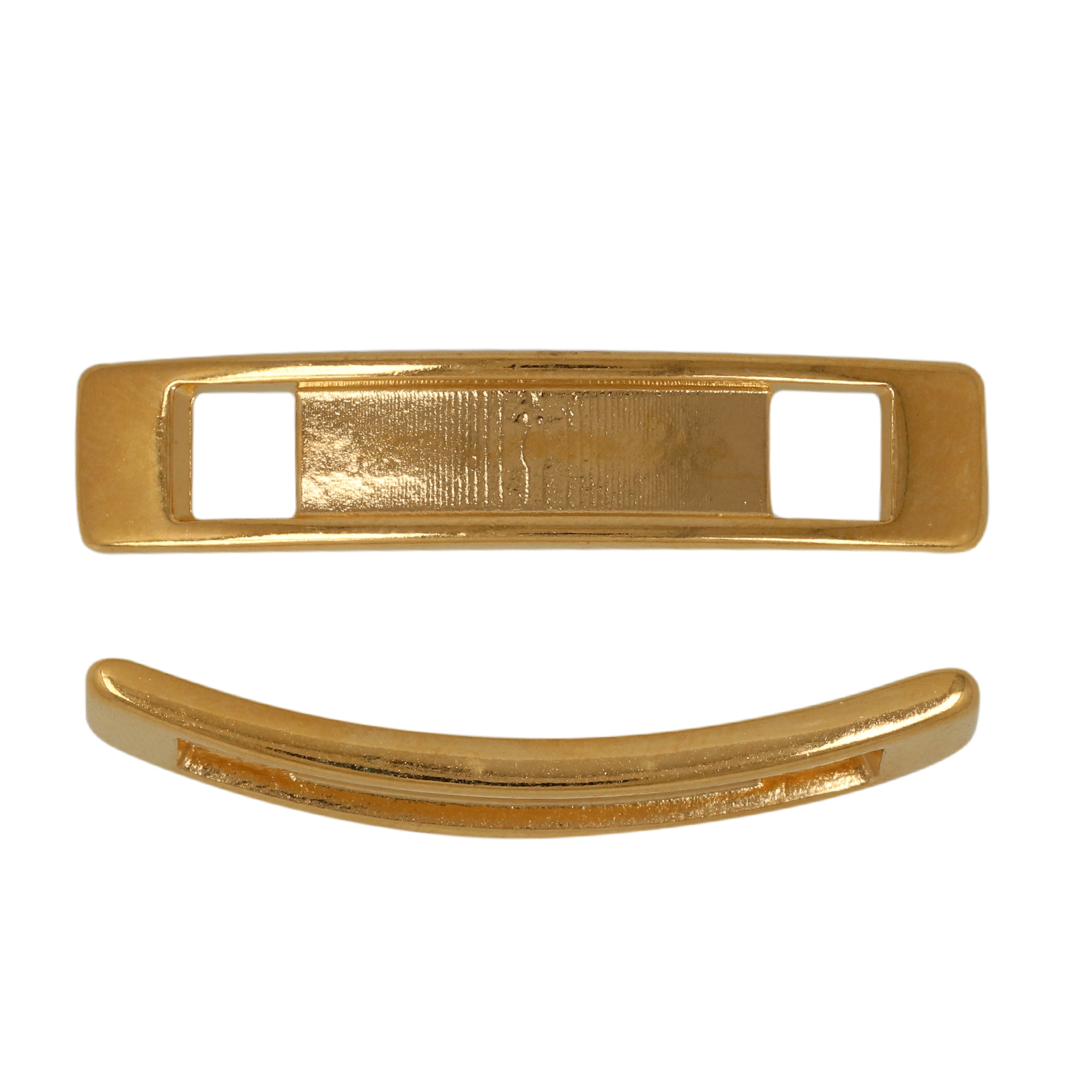 gold plated slider bead 36x8mm | 1pc