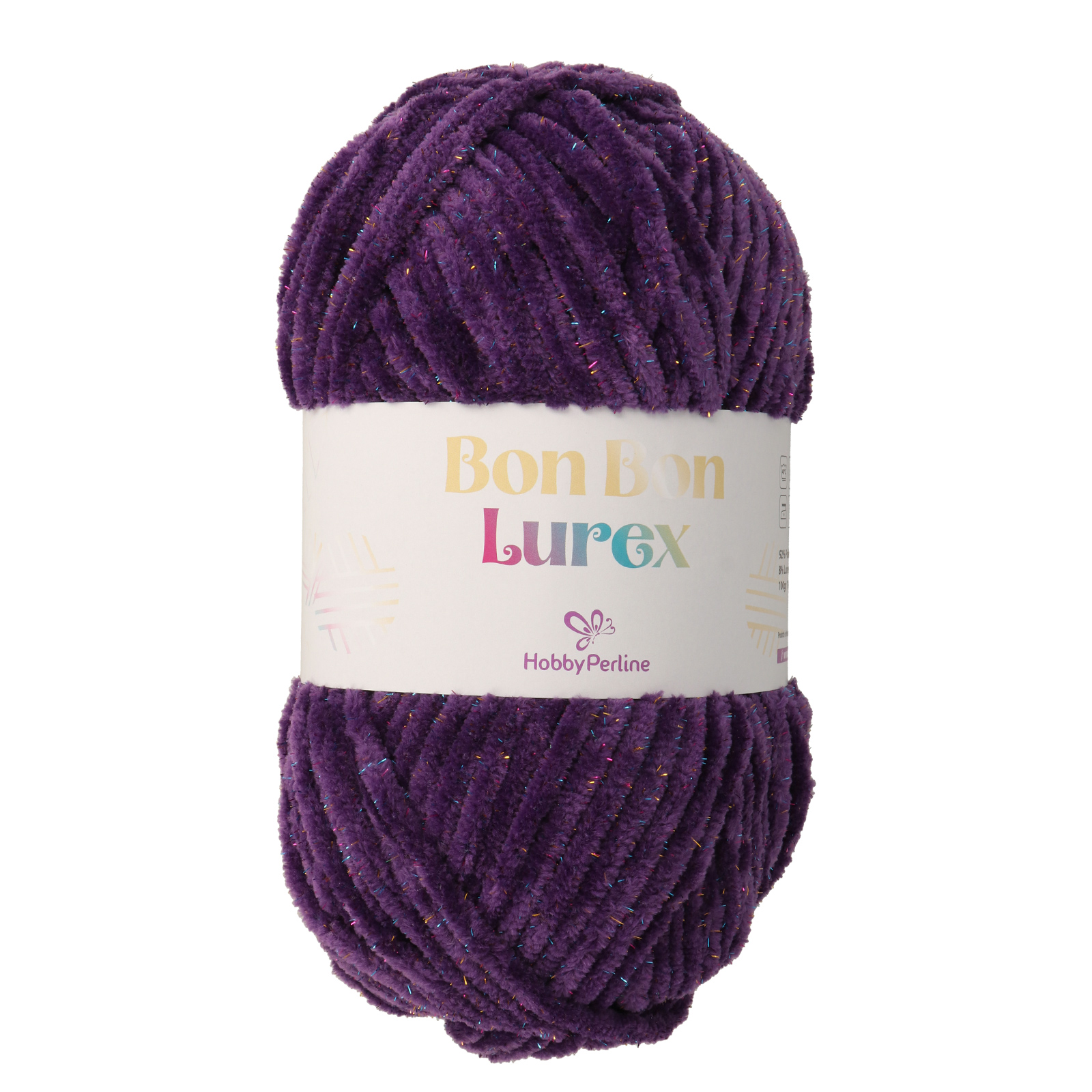 hobbyperline bon bon lurex iris purpur (08) - 100gr (110mt) | 1st
