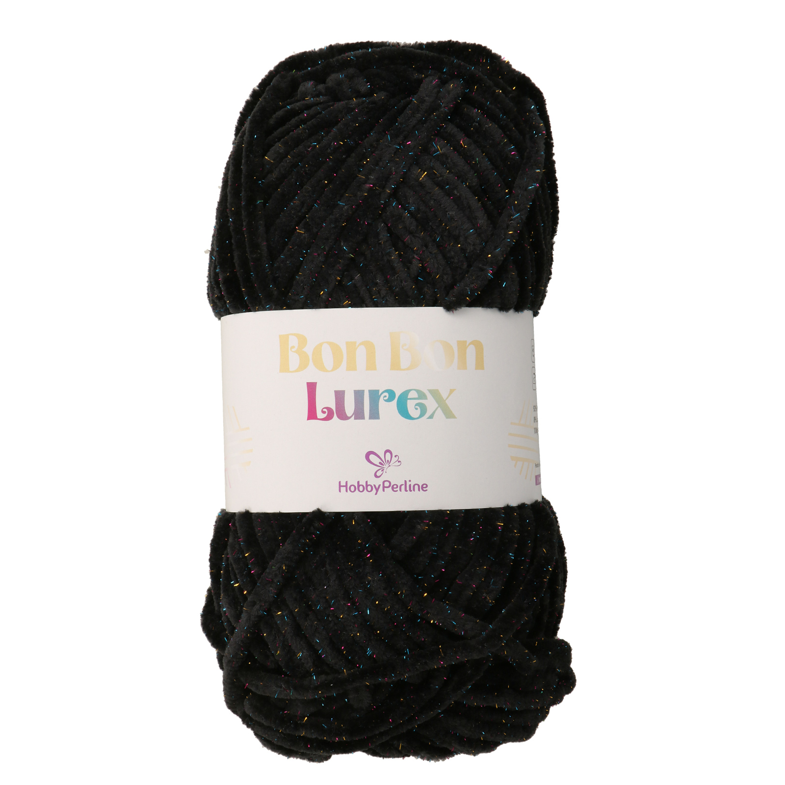 hobbyperline bon bon lurex iris schwarz (01) - 100gr (110mt) | 1st