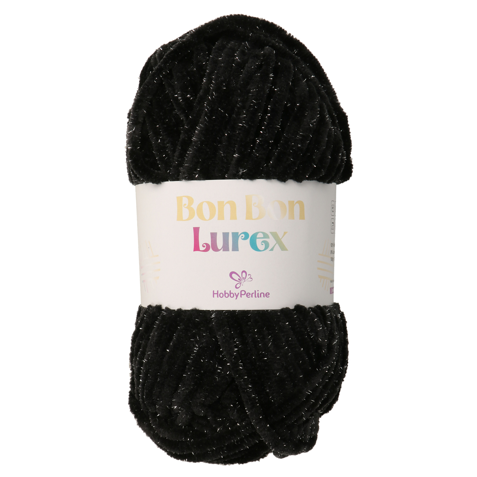 hobbyperline bon bon lurex schwarz (10) - 100gr (110mt) | 1st