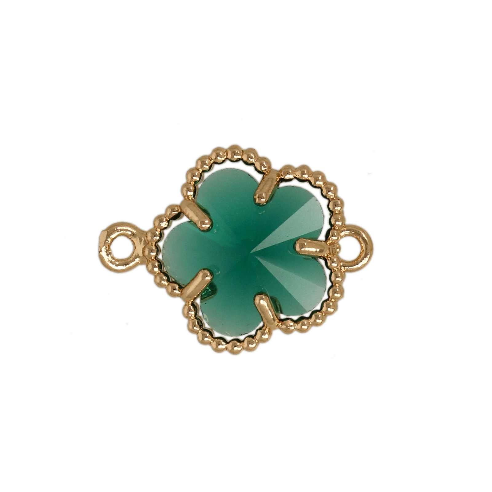 zwischenteil fine crystal vergoldet blume emerald 10mm | 4st