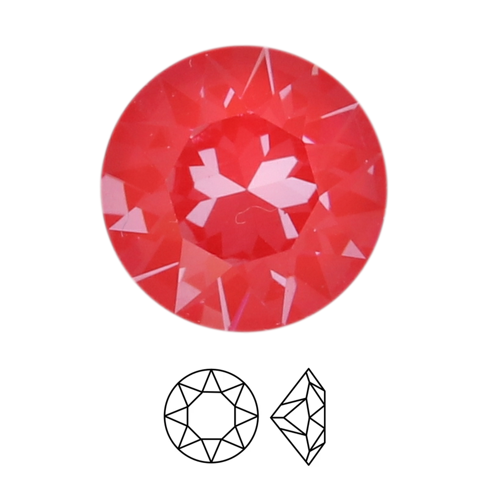 chaton (1088) crystal poppy red ignite ss39 (8,16-8,41mm) | 4pc