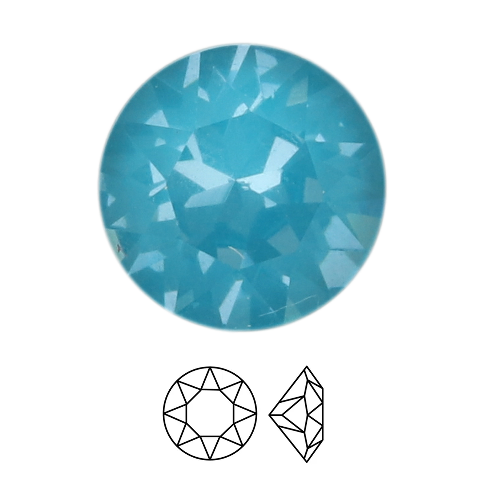 chaton (1088) crystal teal ignite ss39 (8,16-8,41mm) | 4pc