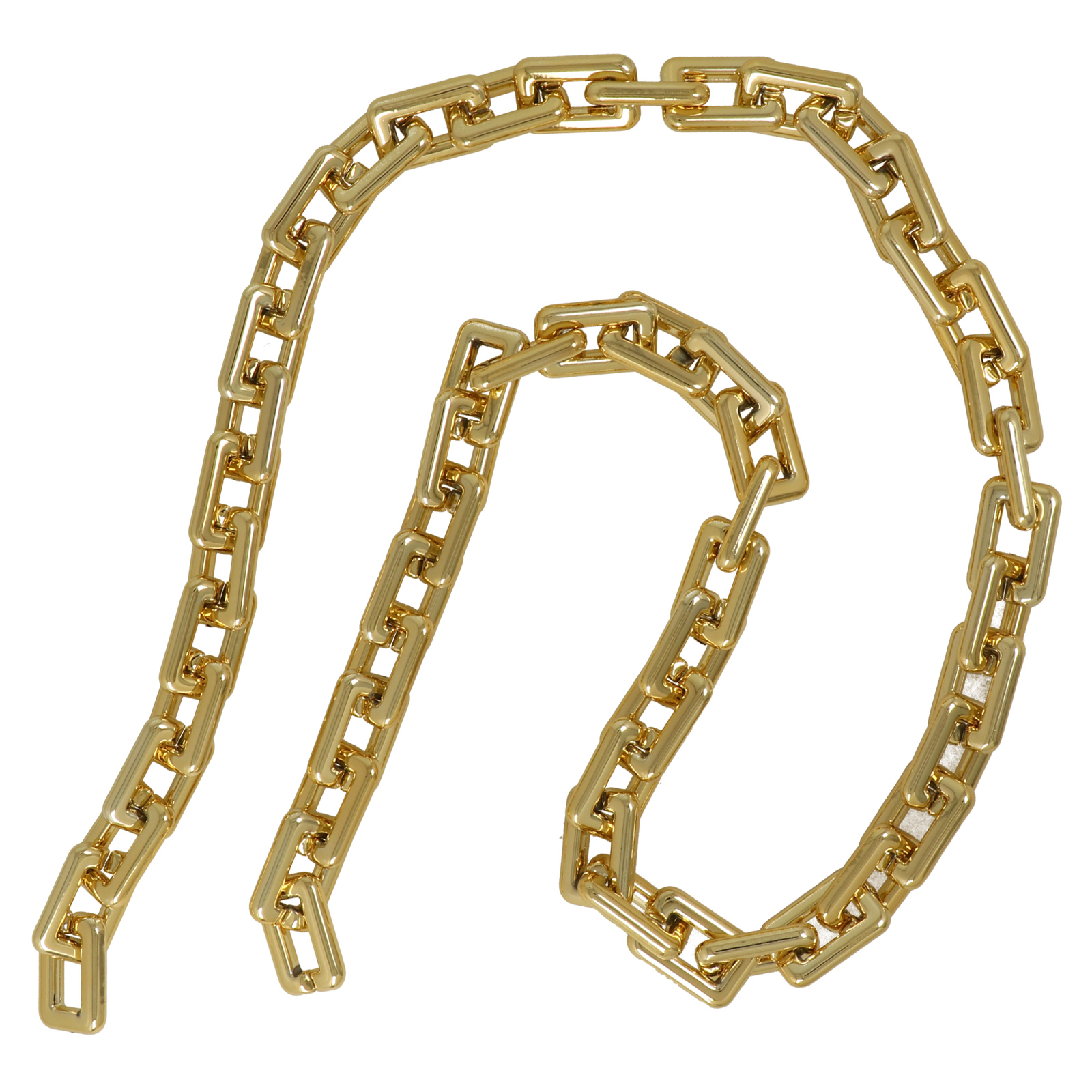 bag chain ccb plastic gold rectangle link 30x20mm - 1mt | 1pc