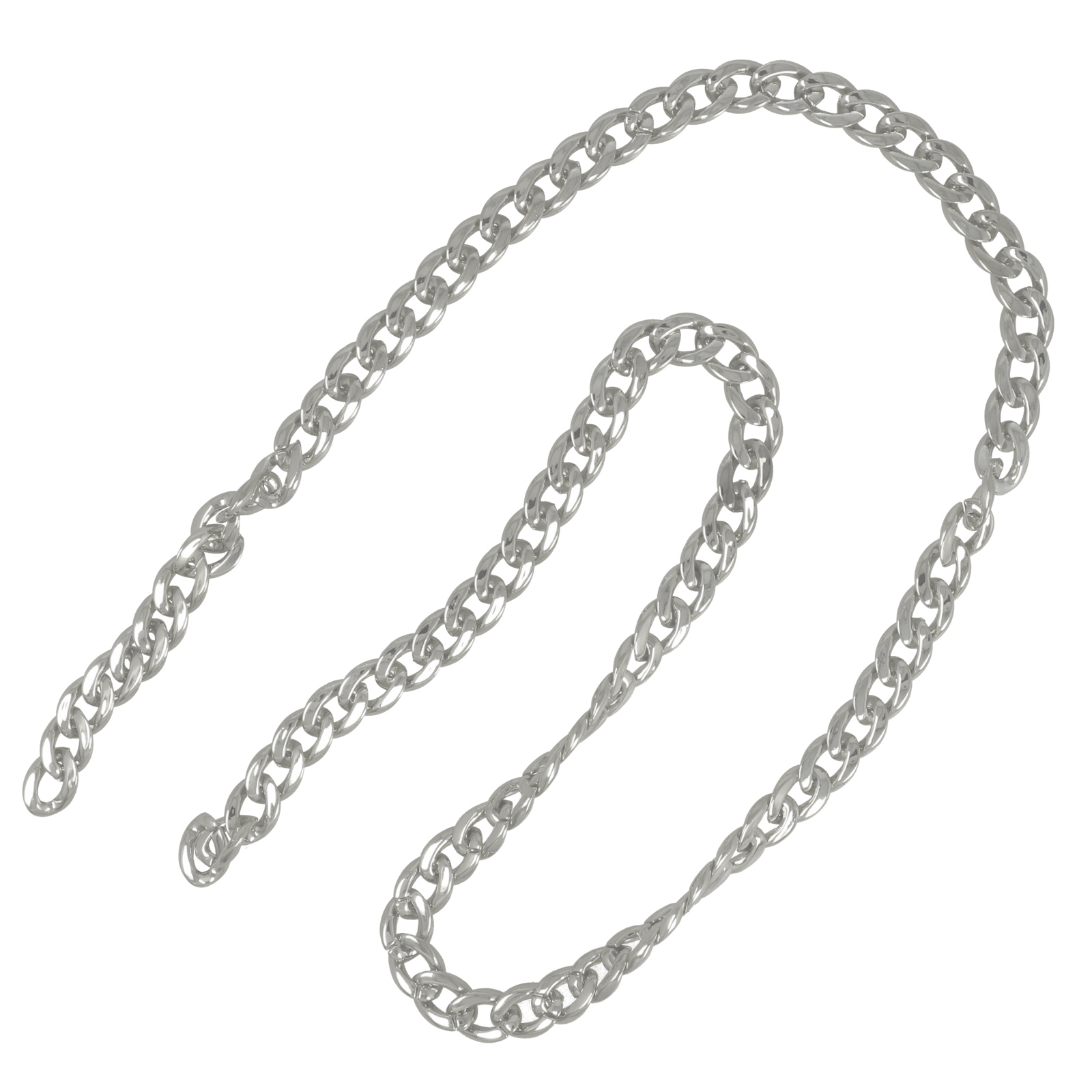 taschenkette ccb acryl silver groumette diamond cut link 18x13mm - 1mt | 1st