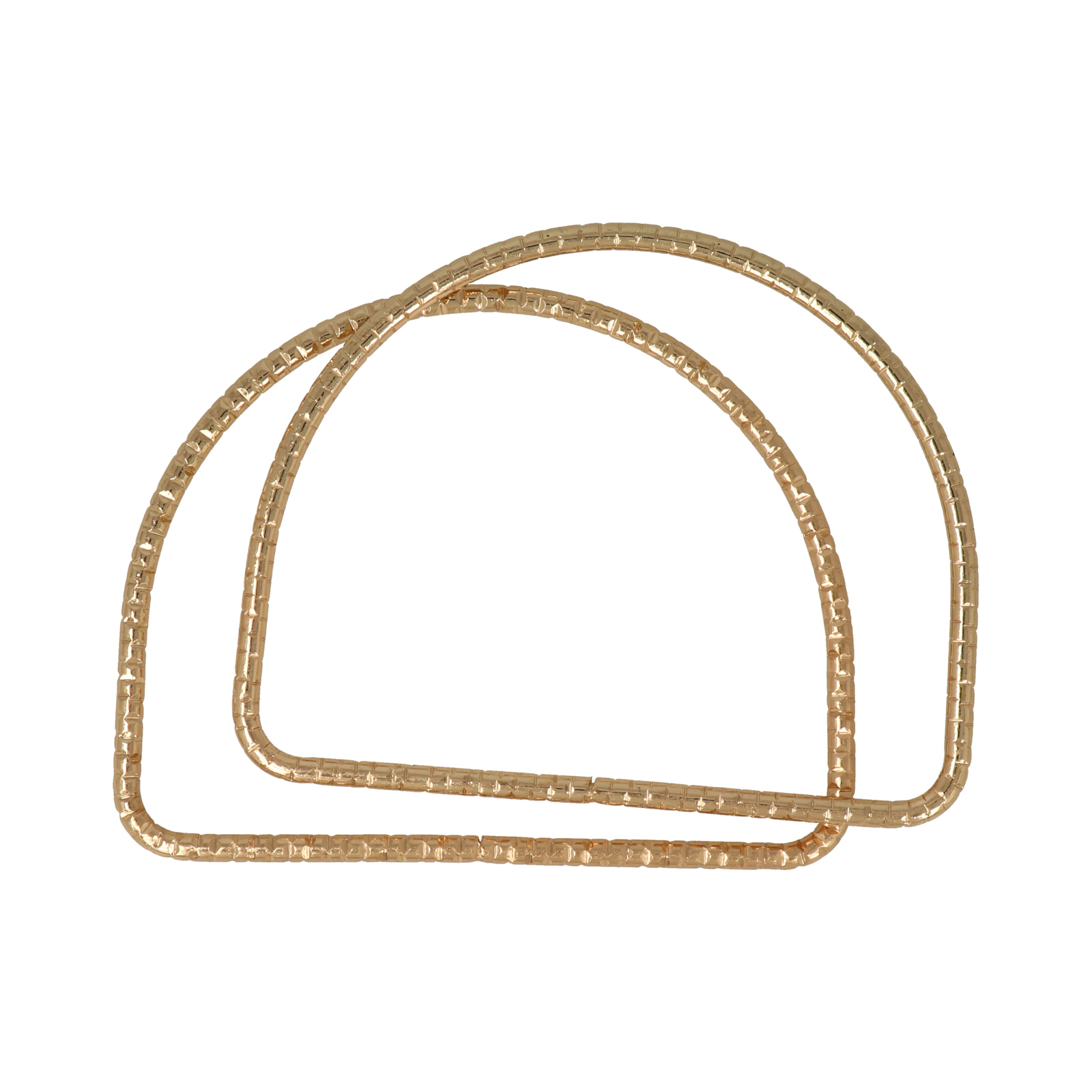gold metal d shape bag handle 13,5x10,5x0,5cm | 2pc