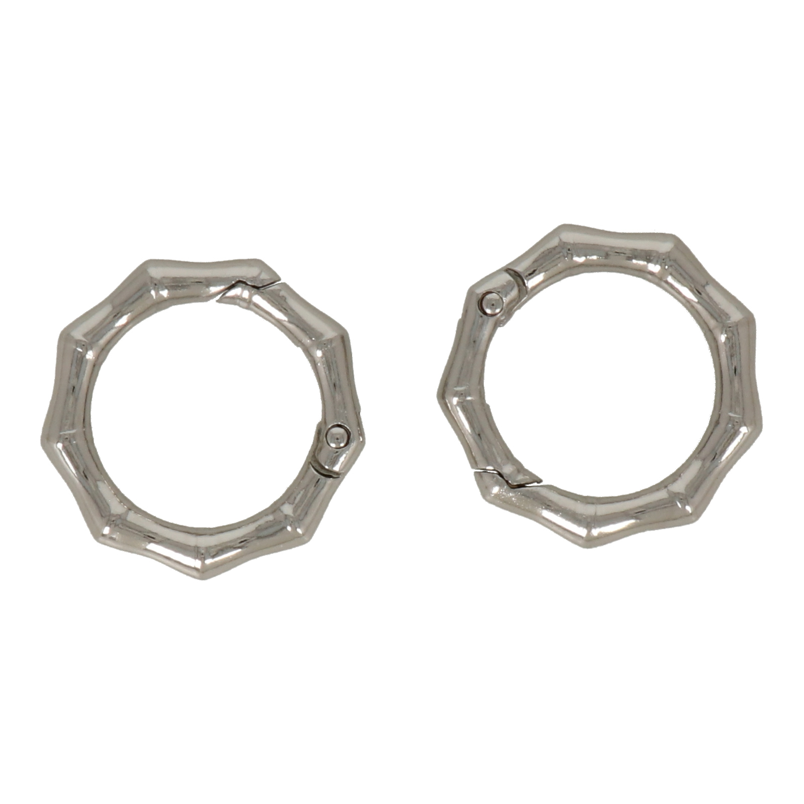 diy bag silver carabiner round 36mm | 4pc