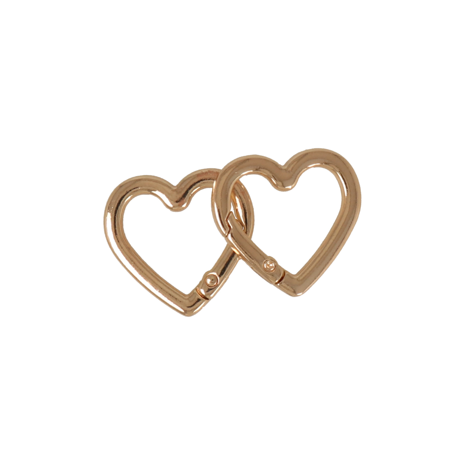 diy taschen gold herz karabiner 30mm | 4st