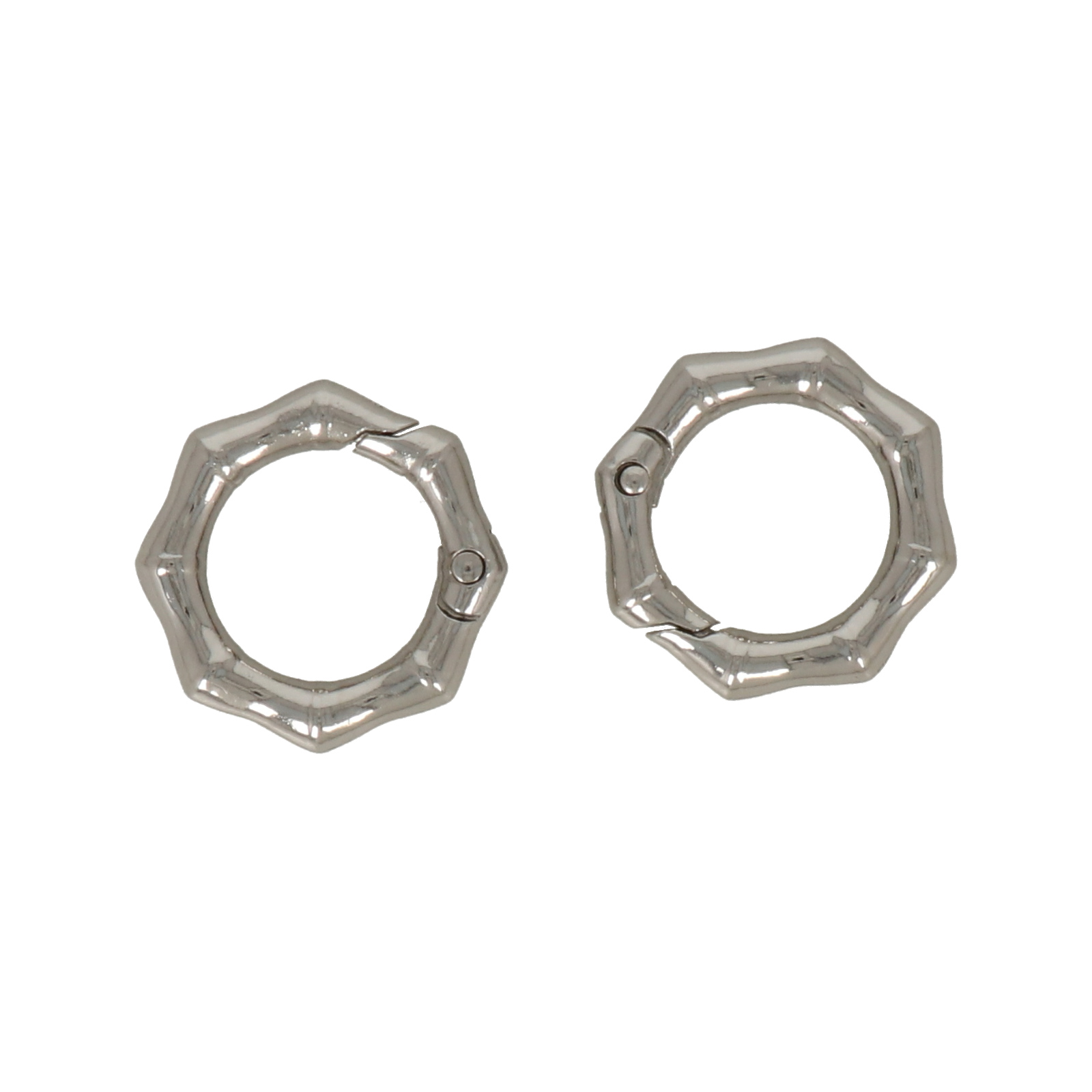 diy bag silver carabiner round 30mm | 4pc