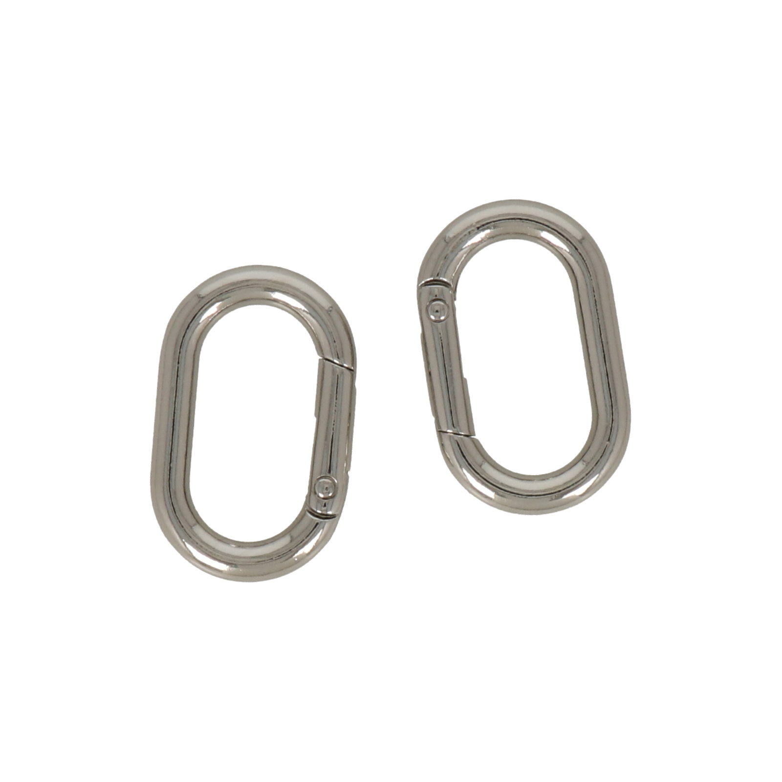 diy bag silver carabiner oval 37x23mm | 4pc