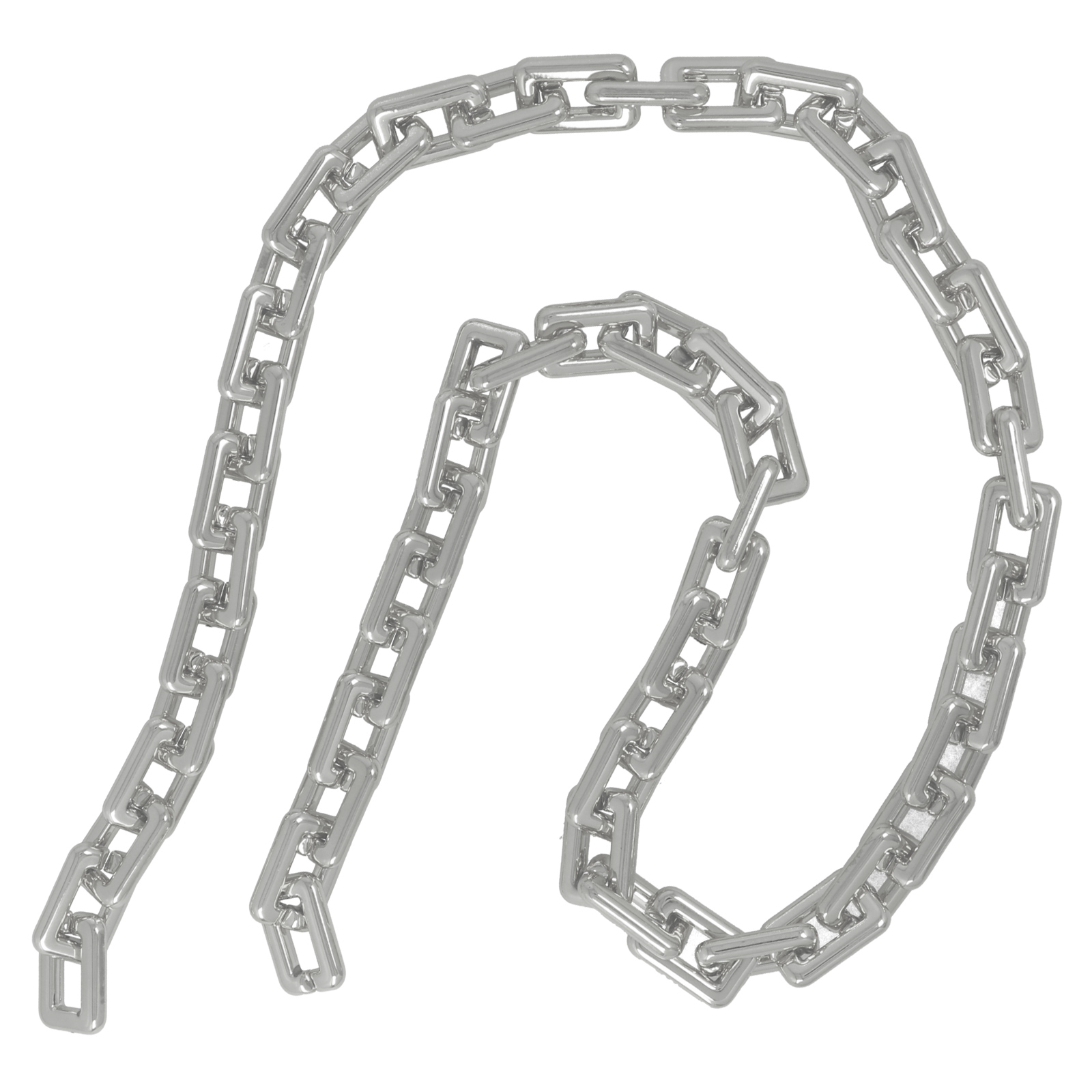 bag chain ccb plastic silver rectangle link 30x20mm - 1mt | 1pc