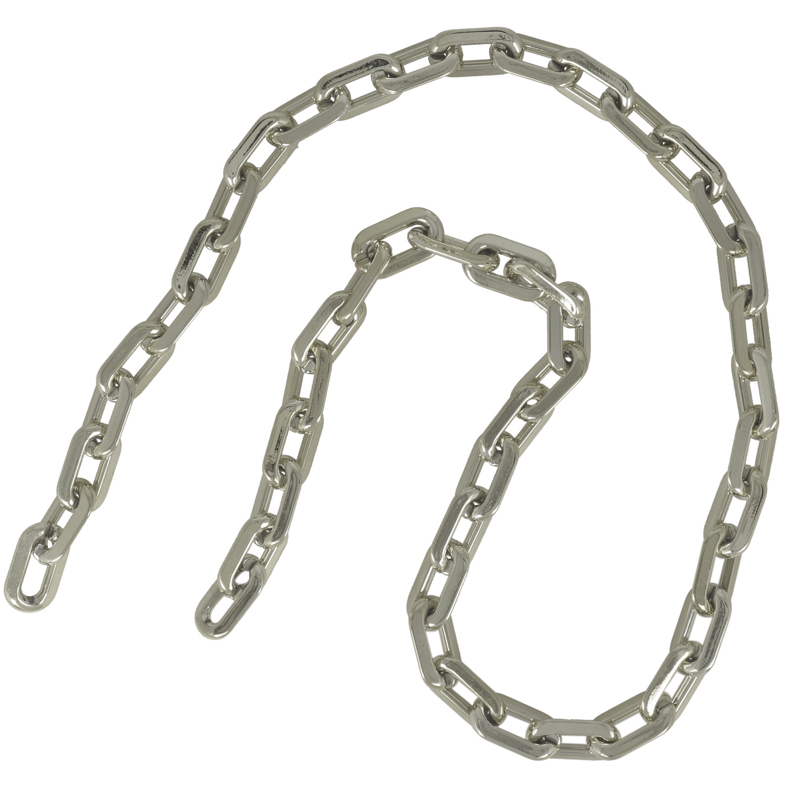 bag chain ccb plastic silver oval link 32x18mm - 1mt | 1pc