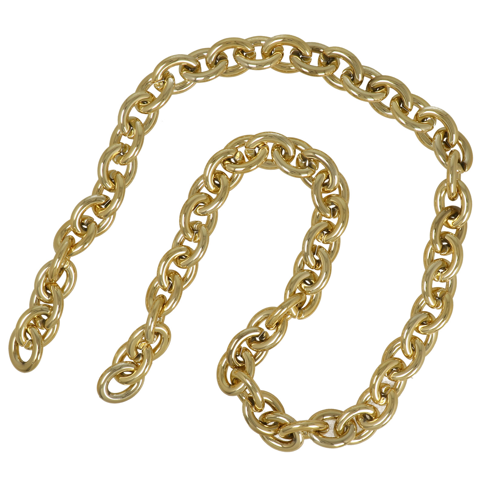 bag chain ccb plastic gold oval link 28x22mm - 1mt | 1pc