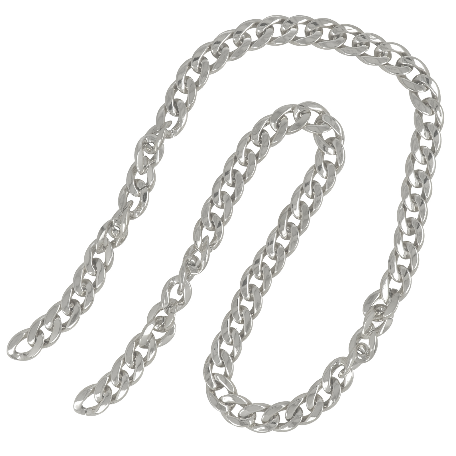 taschenkette ccb acryl silver groumette diamond cut link 23x17mm - 1mt | 1st