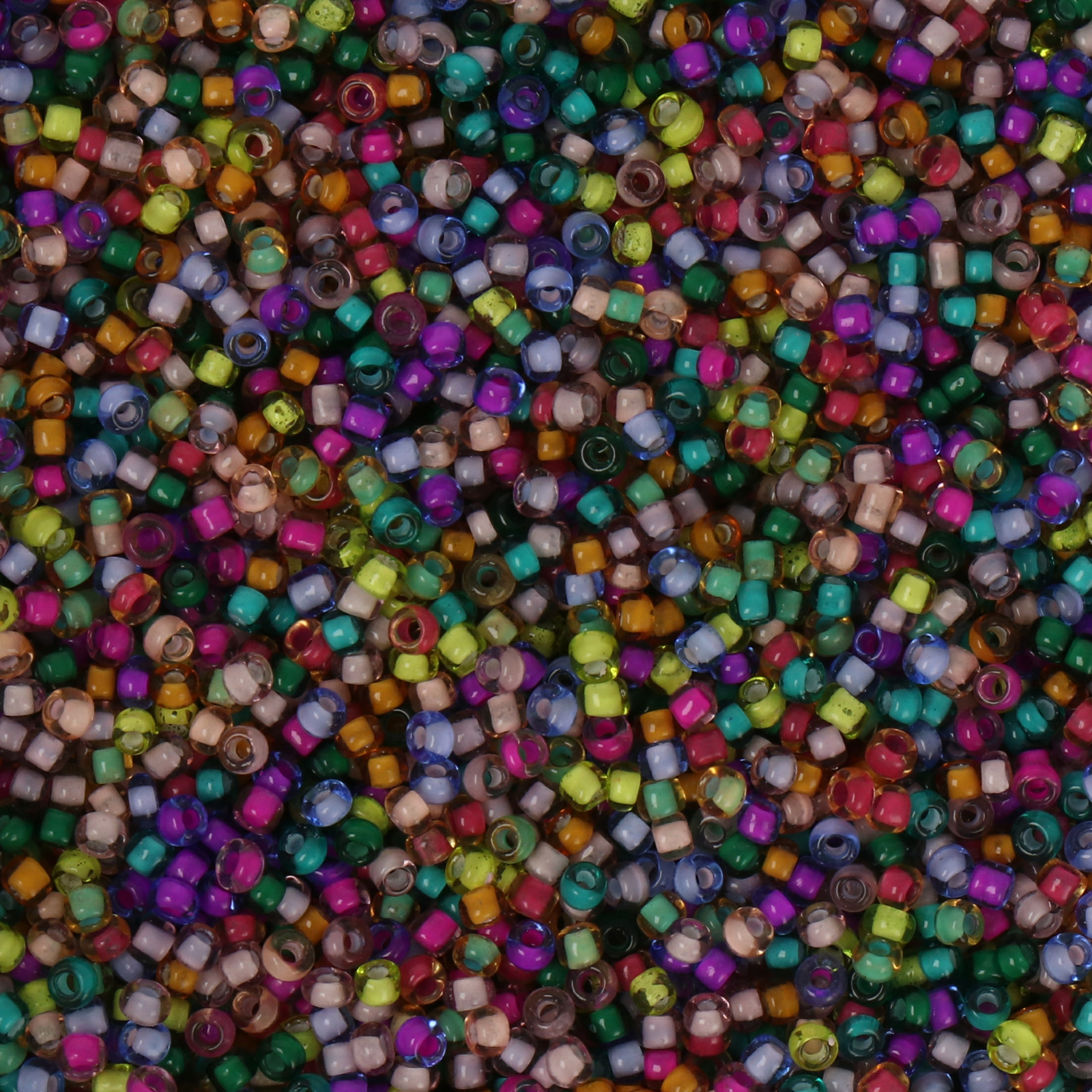 semini by hobbyperline rocailles 11/0 - inside color happy mix | 30gr