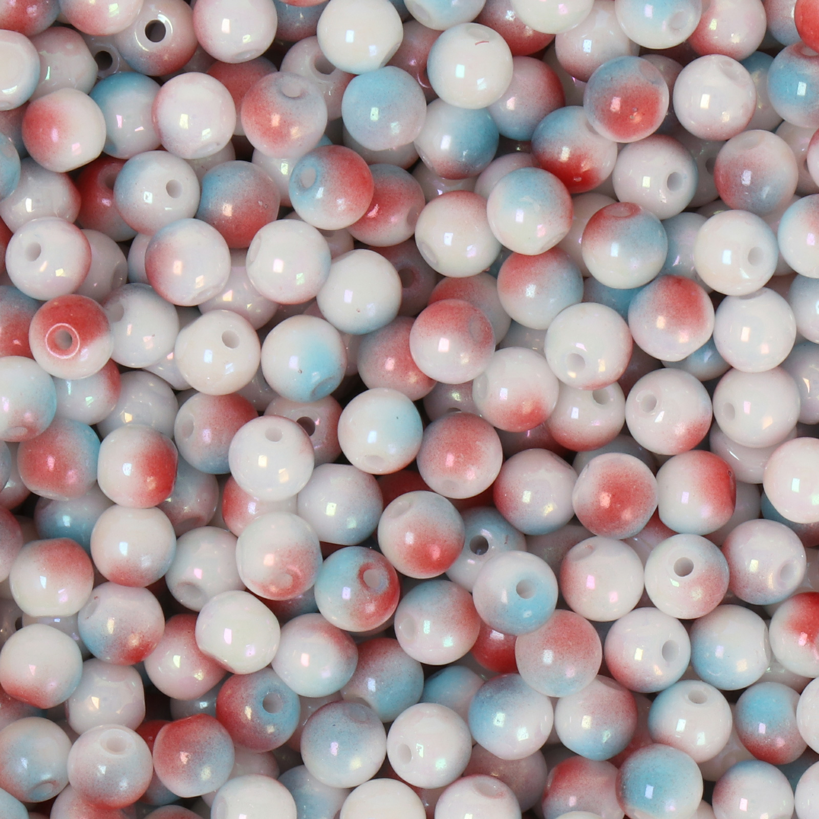 frizzy glass bead - bubblegum raspberry - smooth round 4mm (270pc aprox.) | 30gr