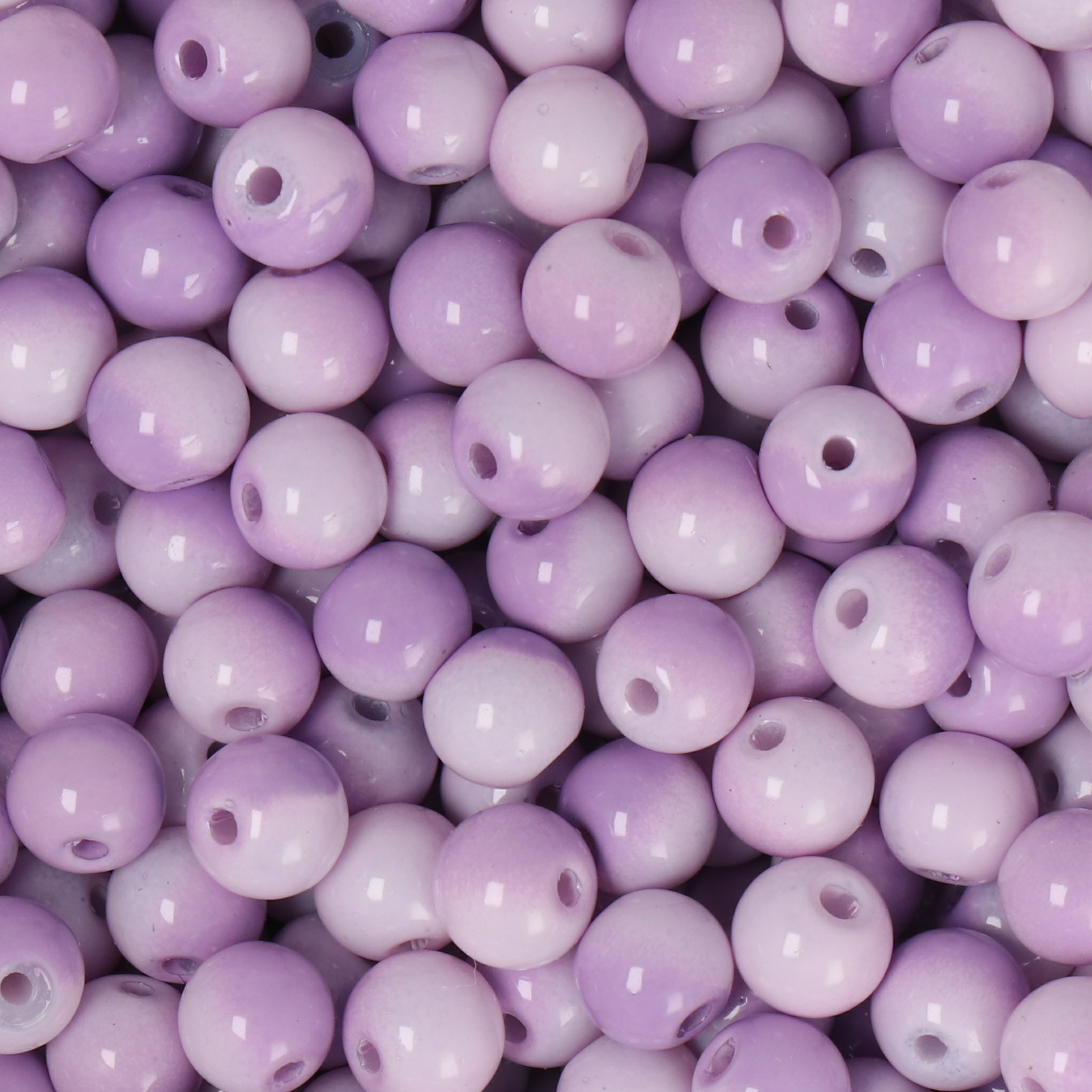 frizzy glasperlen - bubblegum purpur - glatt runde 6mm (ca. 100 stück) | 30gr