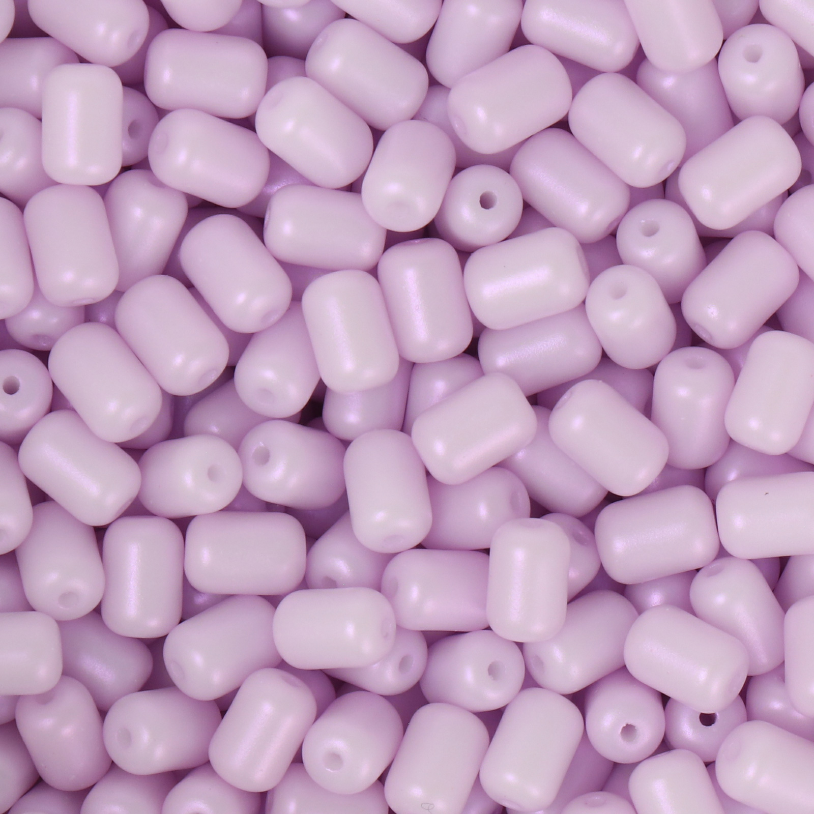 frizzy glasperlen - pastel soft lavandel - glatt rohr 6x4mm (ca. 160 stück) | 30gr