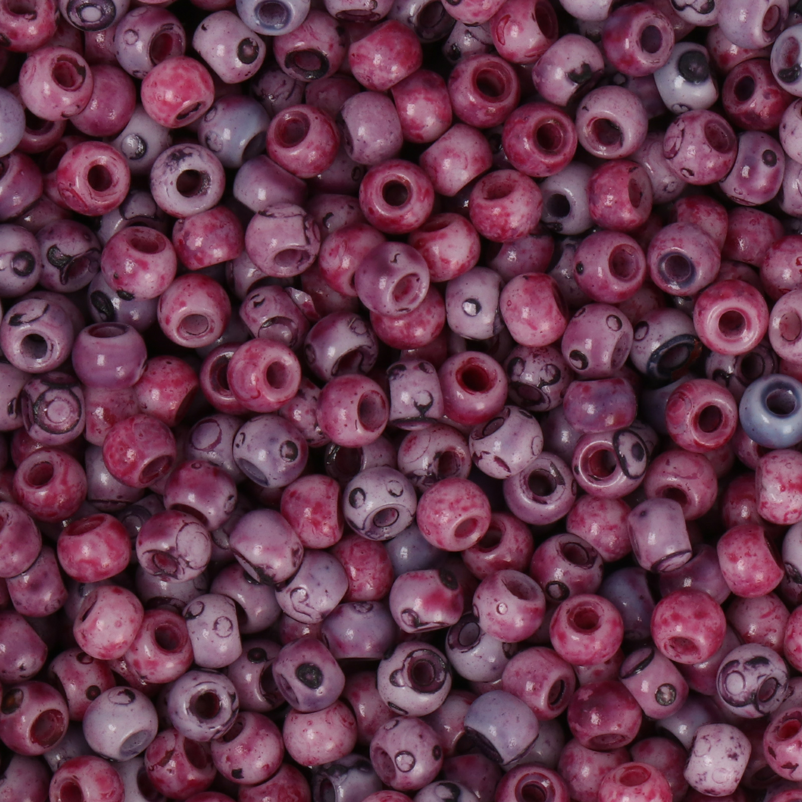 frizzy glass bead - picasso purple - smooth roundelle 4x3mm (500pc aprox.) | 30gr