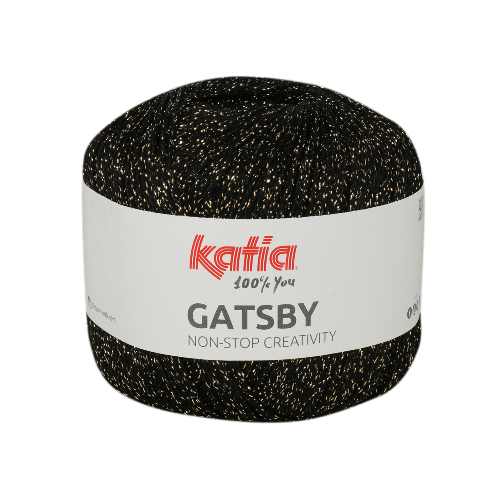 katia gatsby - black/gold (88503) - 50gr (118mt) | 1pc