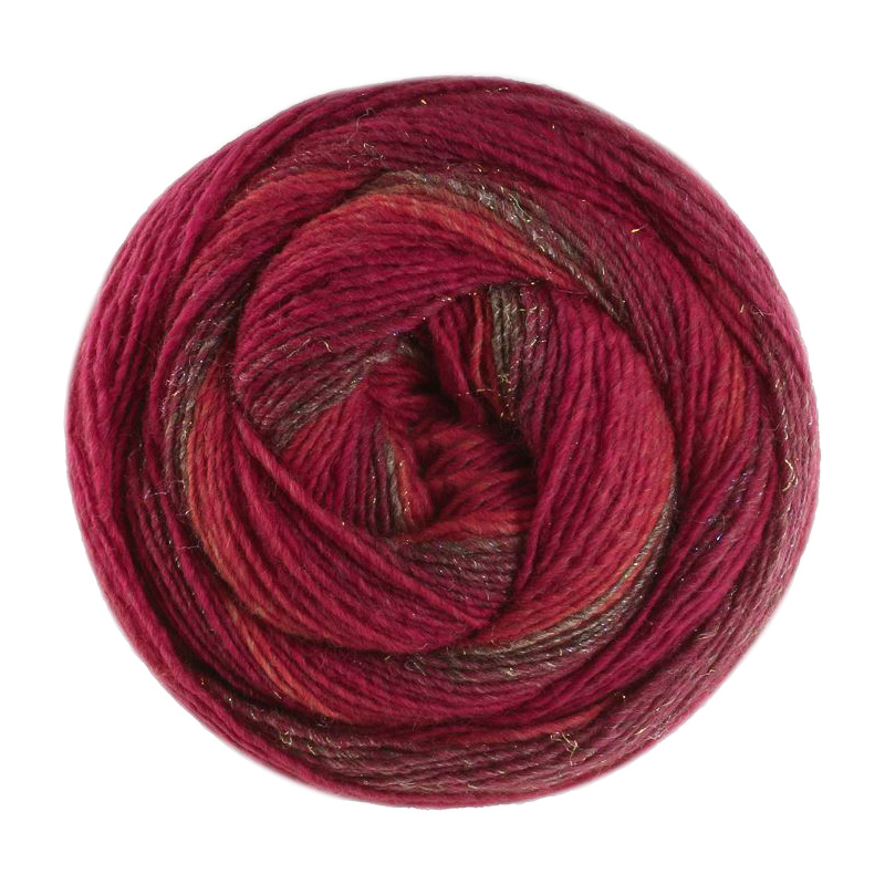 gomitolo gala lana grossa - grey brown/red wine/cherry (4031) - 200gr (700mt) | 1pc