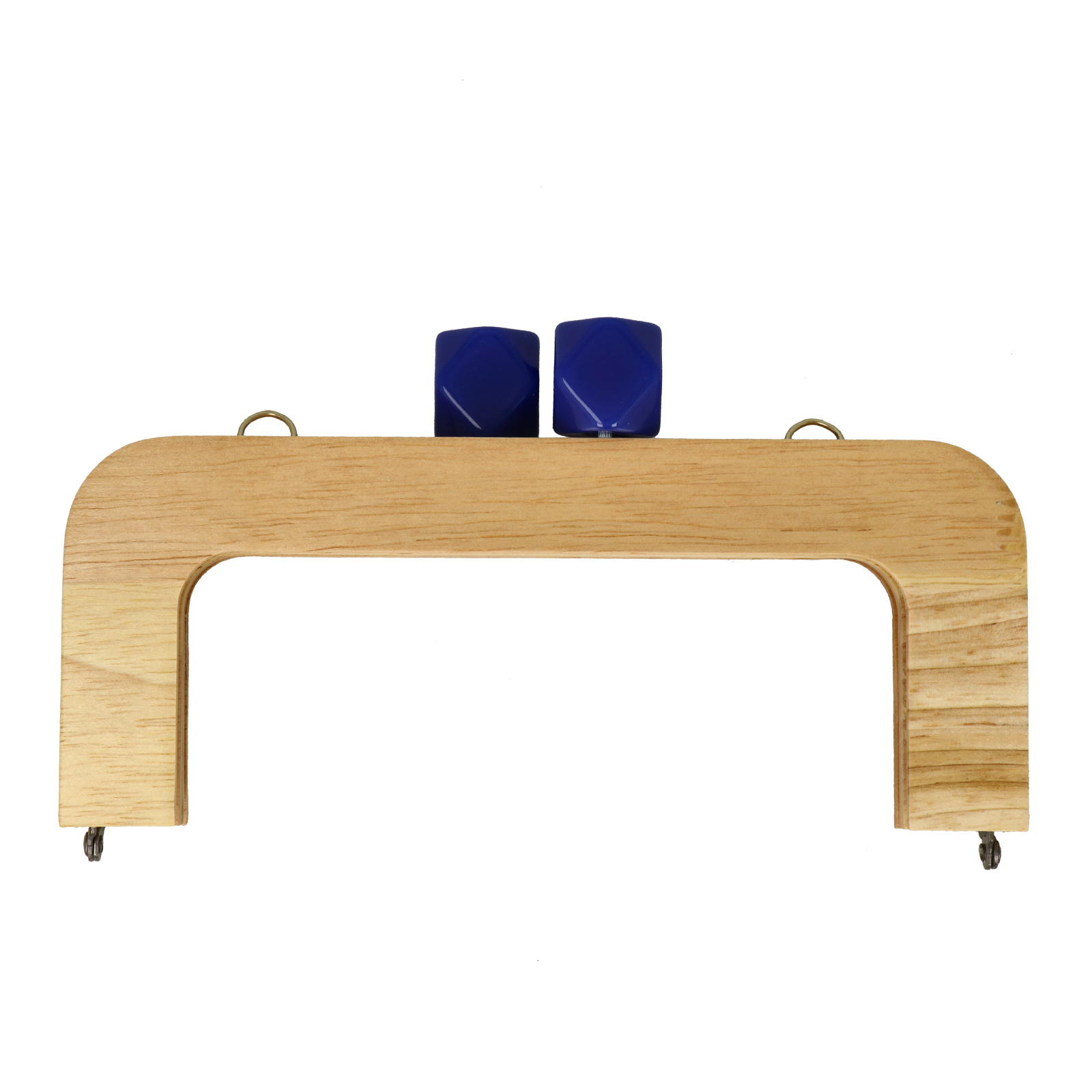 wood clic clac bag fastening 20x8cm blue | 1pc