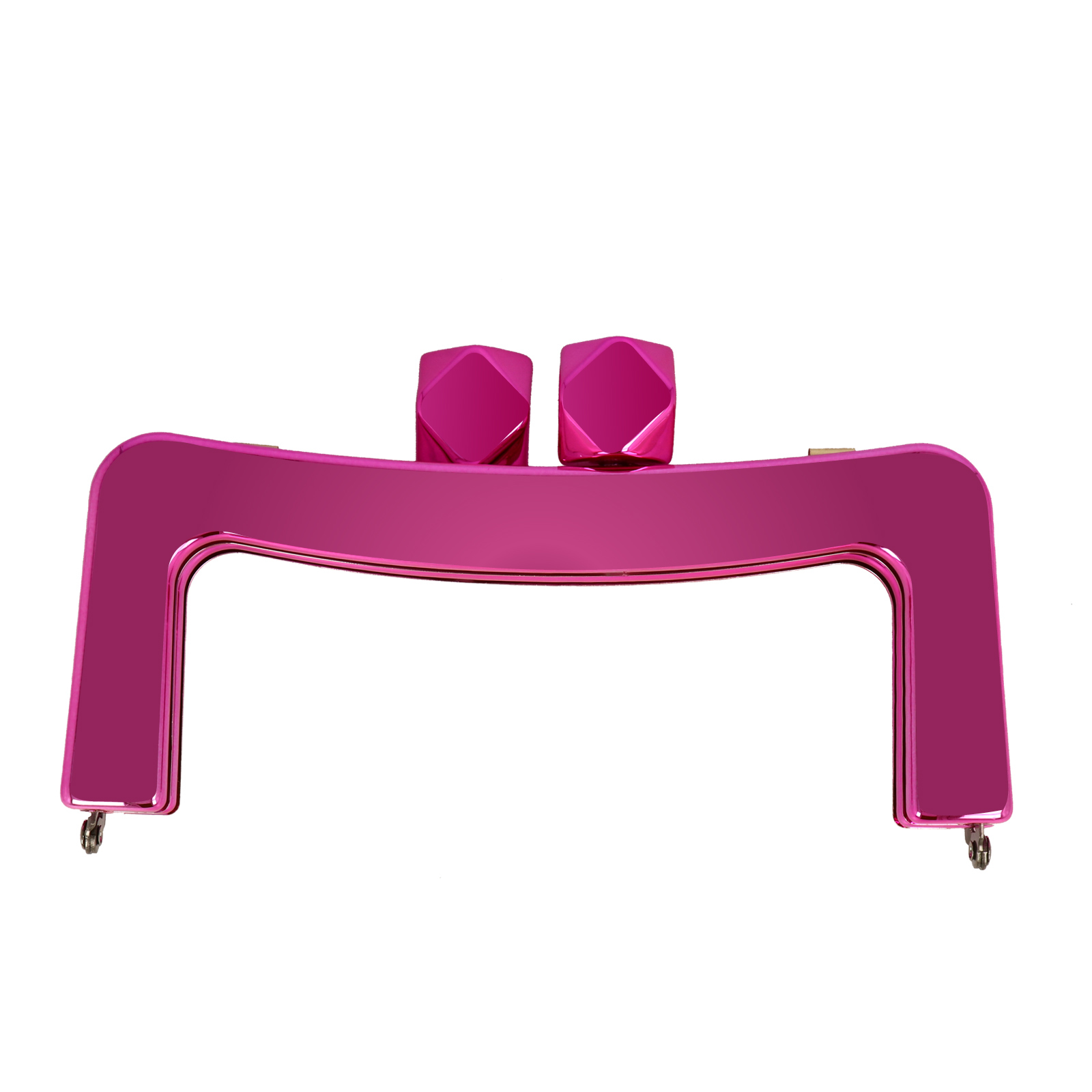 metallic fuchsia acrylic clic clac bag fastening 18x7cm | 1pc