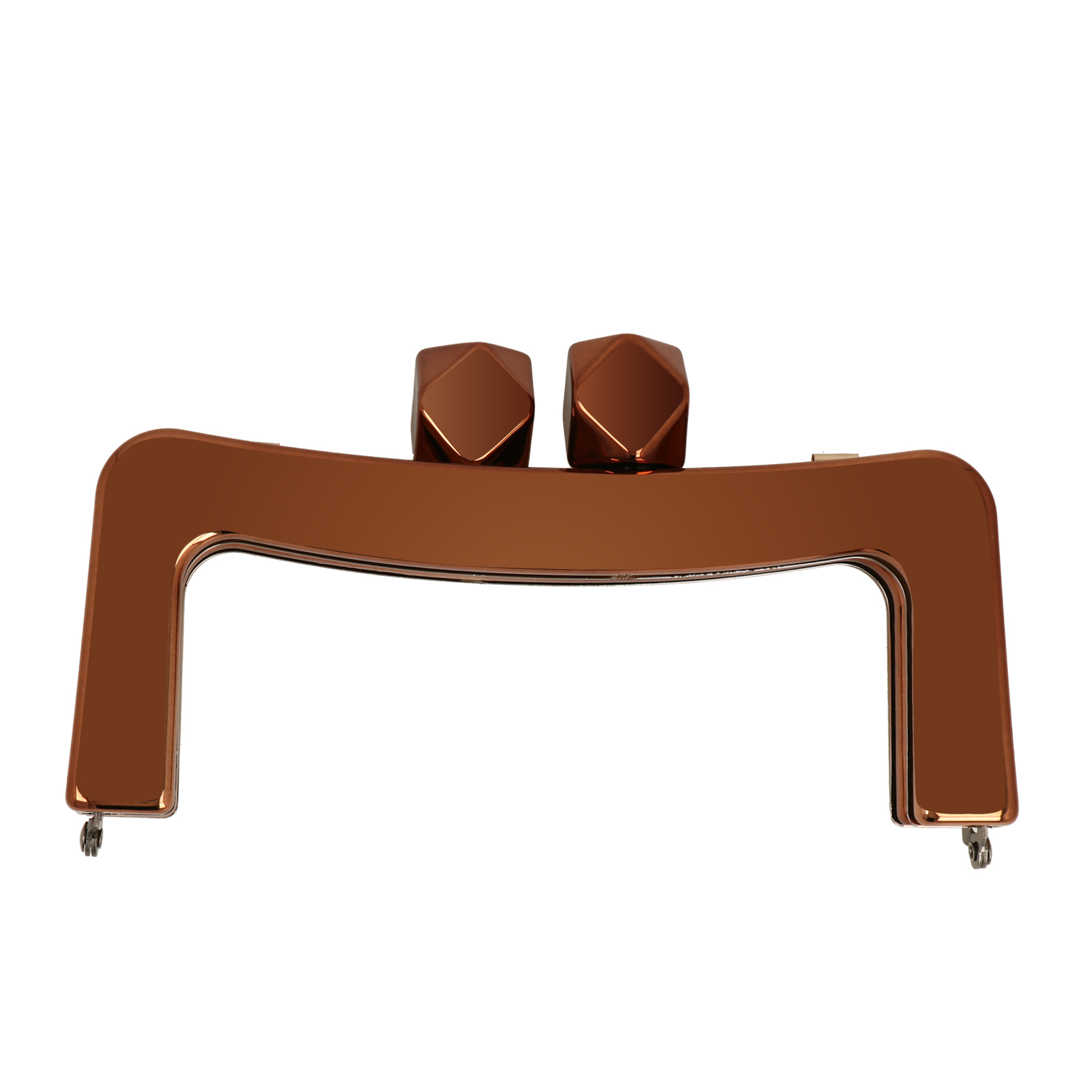 metallic bronze acrylic clic clac bag fastening 18x7cm | 1pc