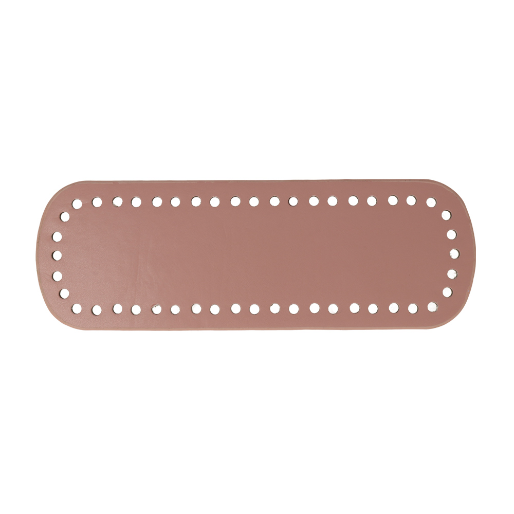 pink pu leather bottom bag oval 24x8cm | 1pc