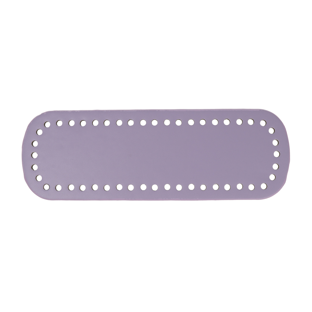 lilac pu leather bottom bag oval 24x8cm | 1pc