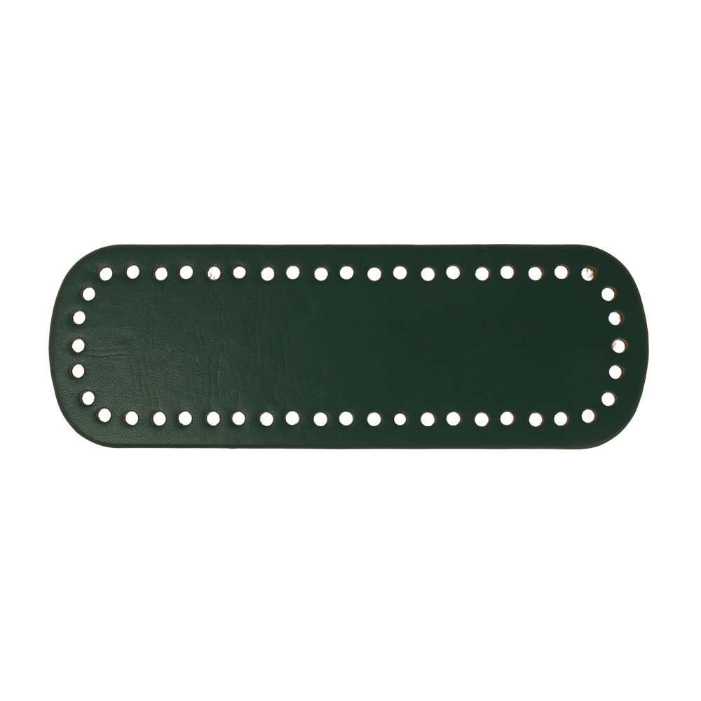 forest green pu leather bottom bag oval 24x8cm | 1pc