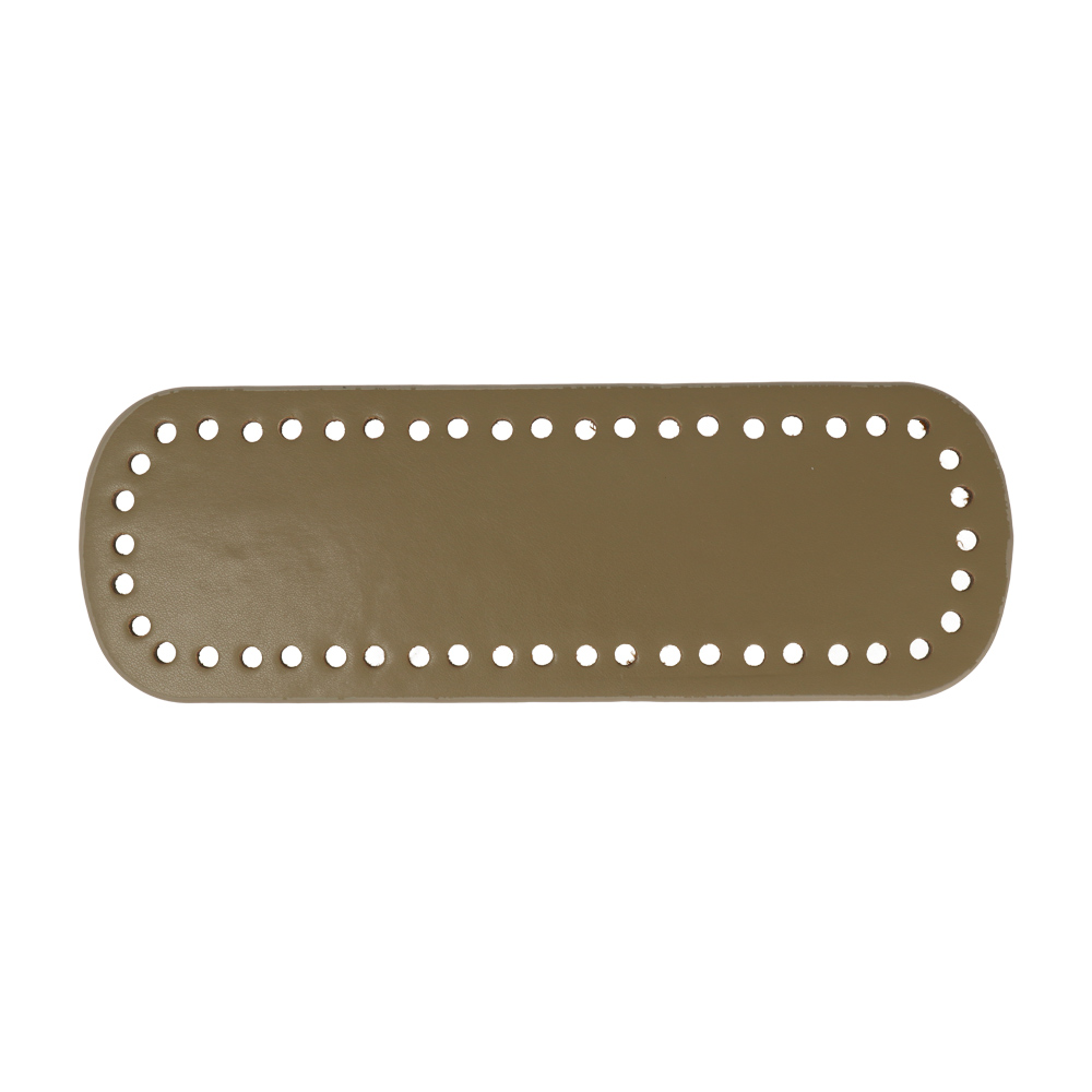 olive green pu leather bottom bag oval 24x8cm | 1pc