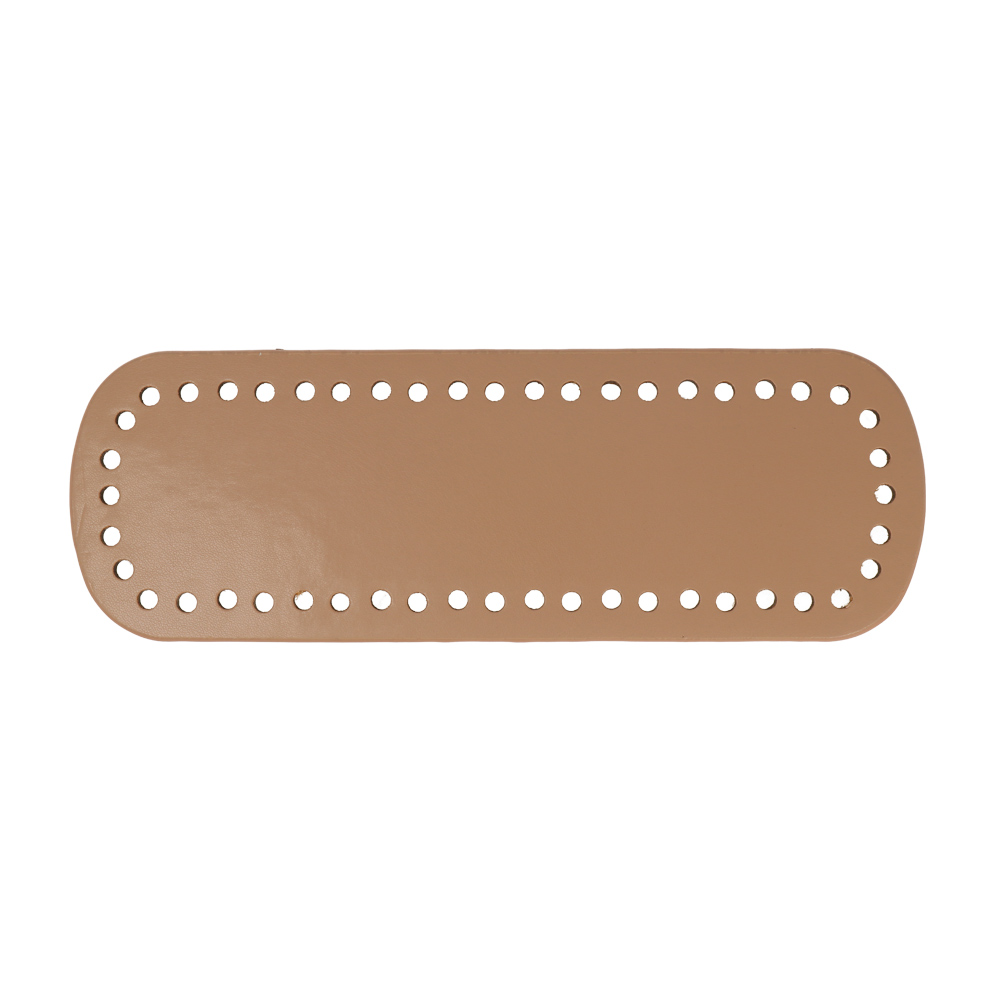 camel pu leather bottom bag oval 24x8cm | 1pc