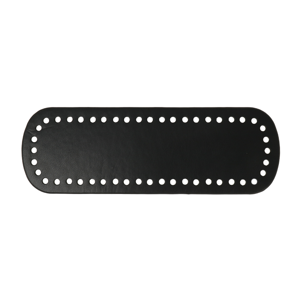 black pu leather bottom bag oval 24x8cm | 1pc